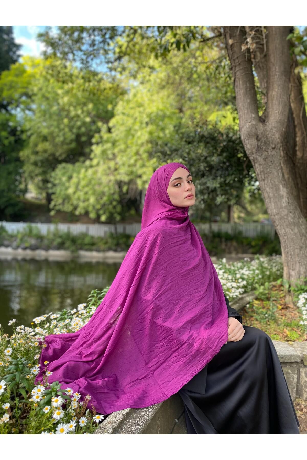 MENESSA Bambu Kraş Şal Magenta
