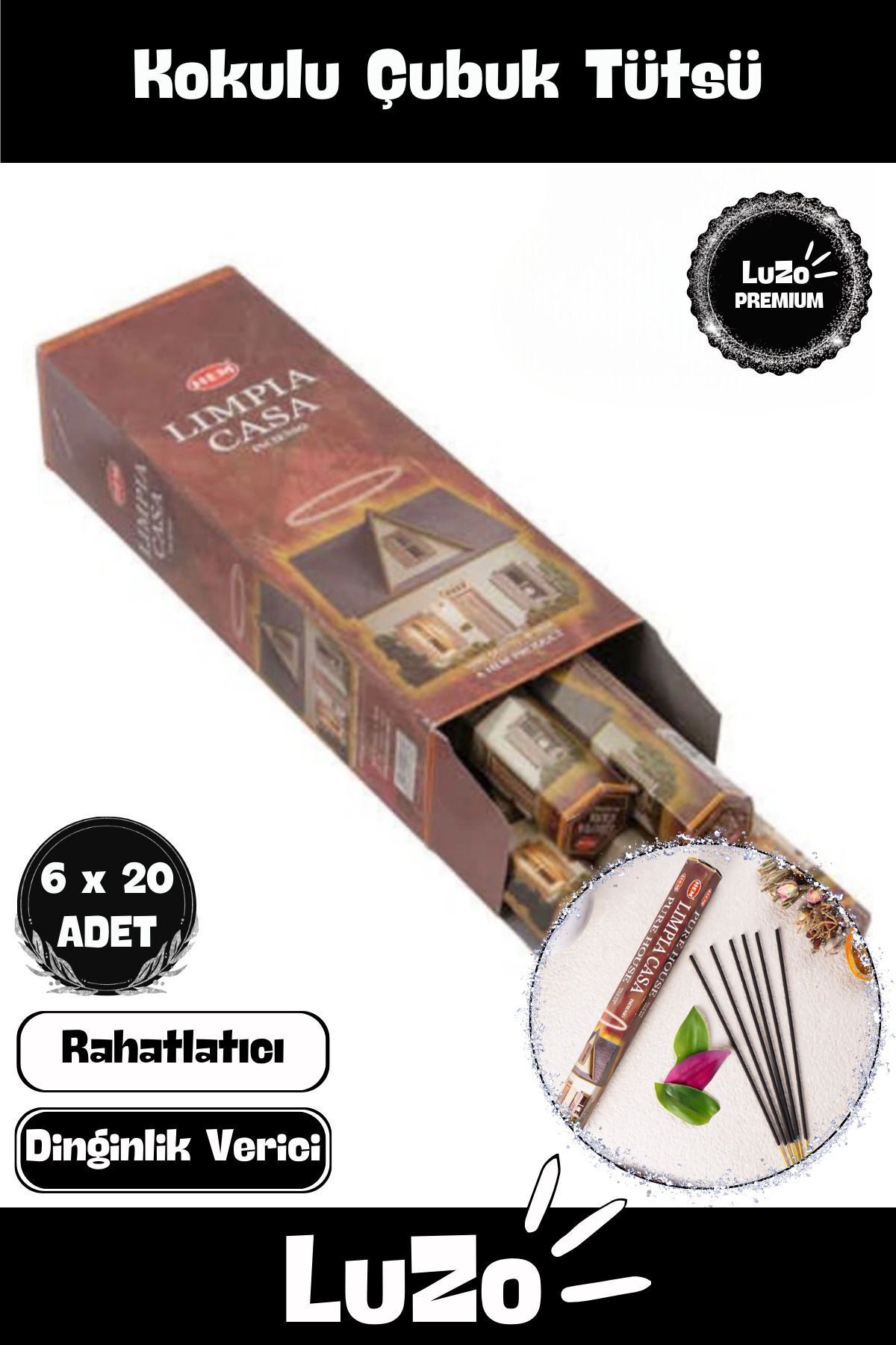 SerenityHaven Seri Enerji Dinginlik Huzur Veren Çakra Meditasyon Kokulu Rahatlatan Çubuk Tütsü 6 x 20 Adet