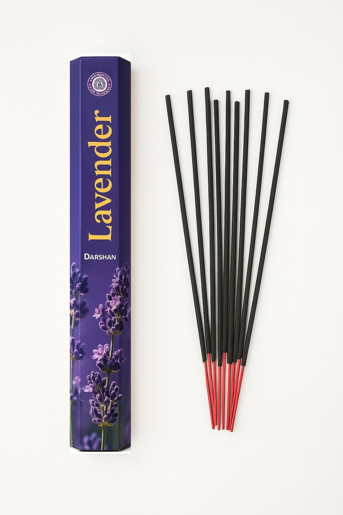 SerenityHaven Doğal Lavanta Aromalı Çubuk Tütsü | Lavender Incense Sticks 20'li Paket