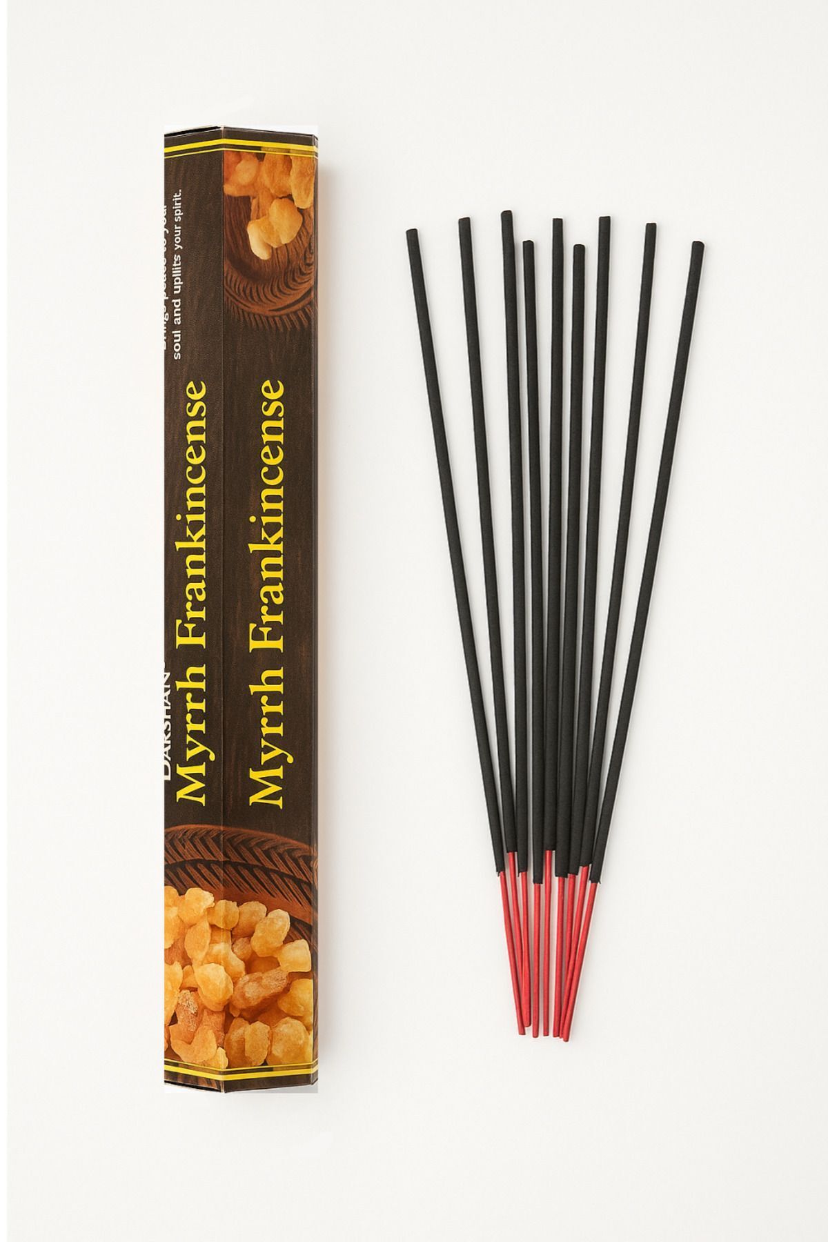 SerenityHaven Doğal Mür Aromalı Çubuk Tütsü – Myrrh Incense Sticks - 20'li Paket