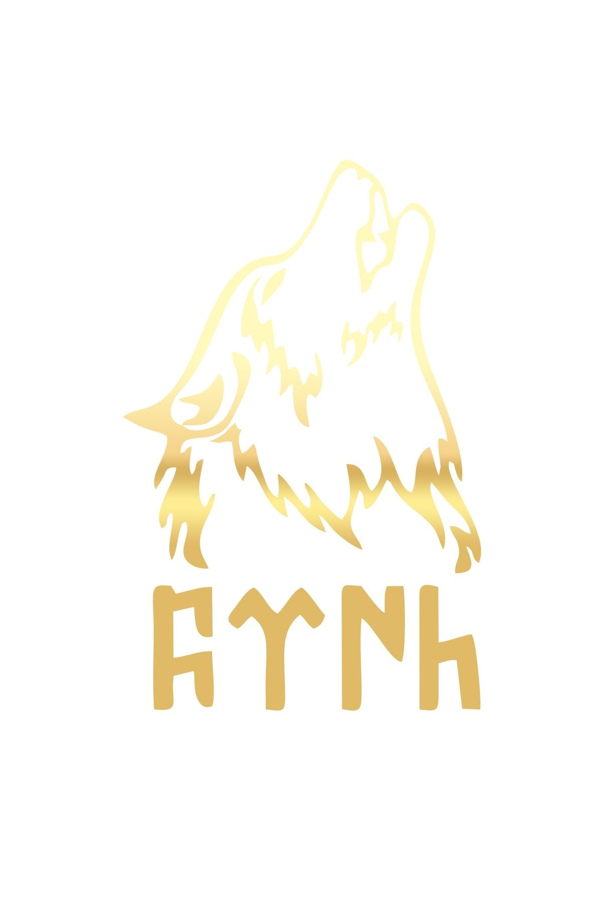 Reysa Tasarım Bozkurt ve Türk Sticker 17x17 Cm Gold