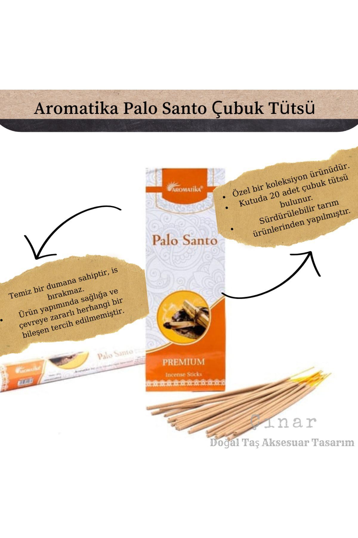 SerenityHaven Palo Santo Çubuk Tütsü Aromatika -5