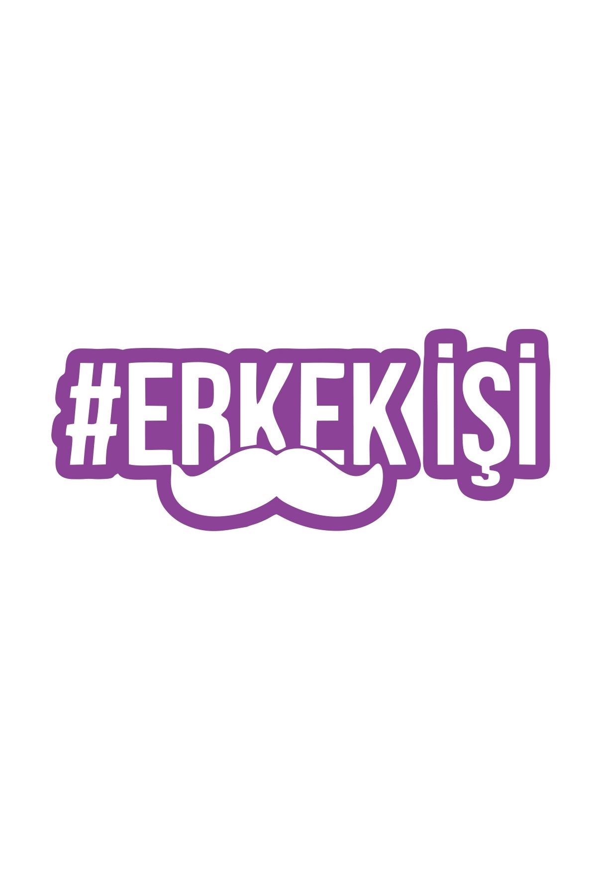 Reysa Tasarım Erkek İşi Araba Sticker 17x17 Cm Mor