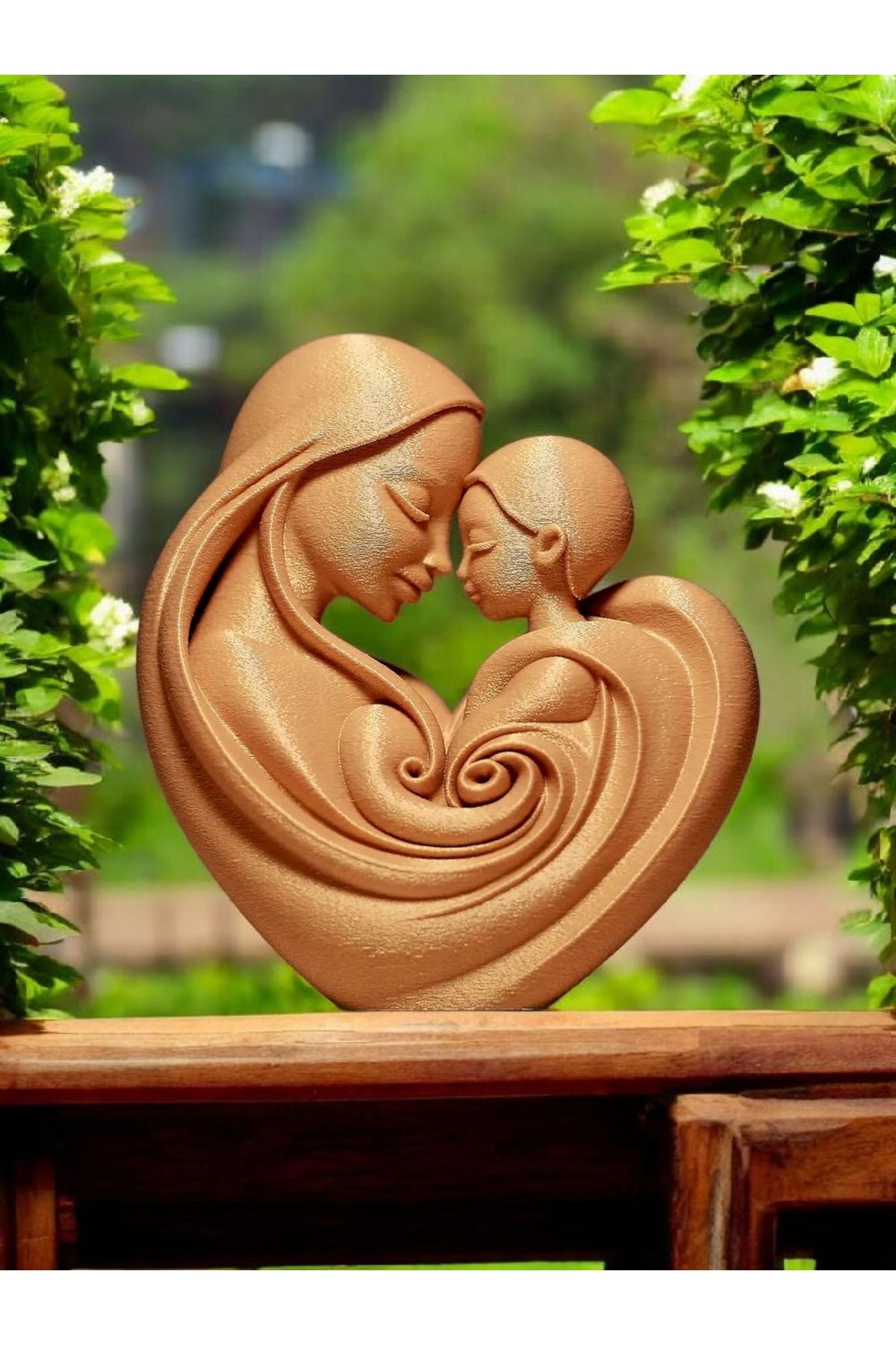 HobiLab 🌟 Anne ve Oğul Sarılması 3D Dekor Figürü – 14 cm | Aşkın ve Merhametin Heykeli | Renk Seçenekli