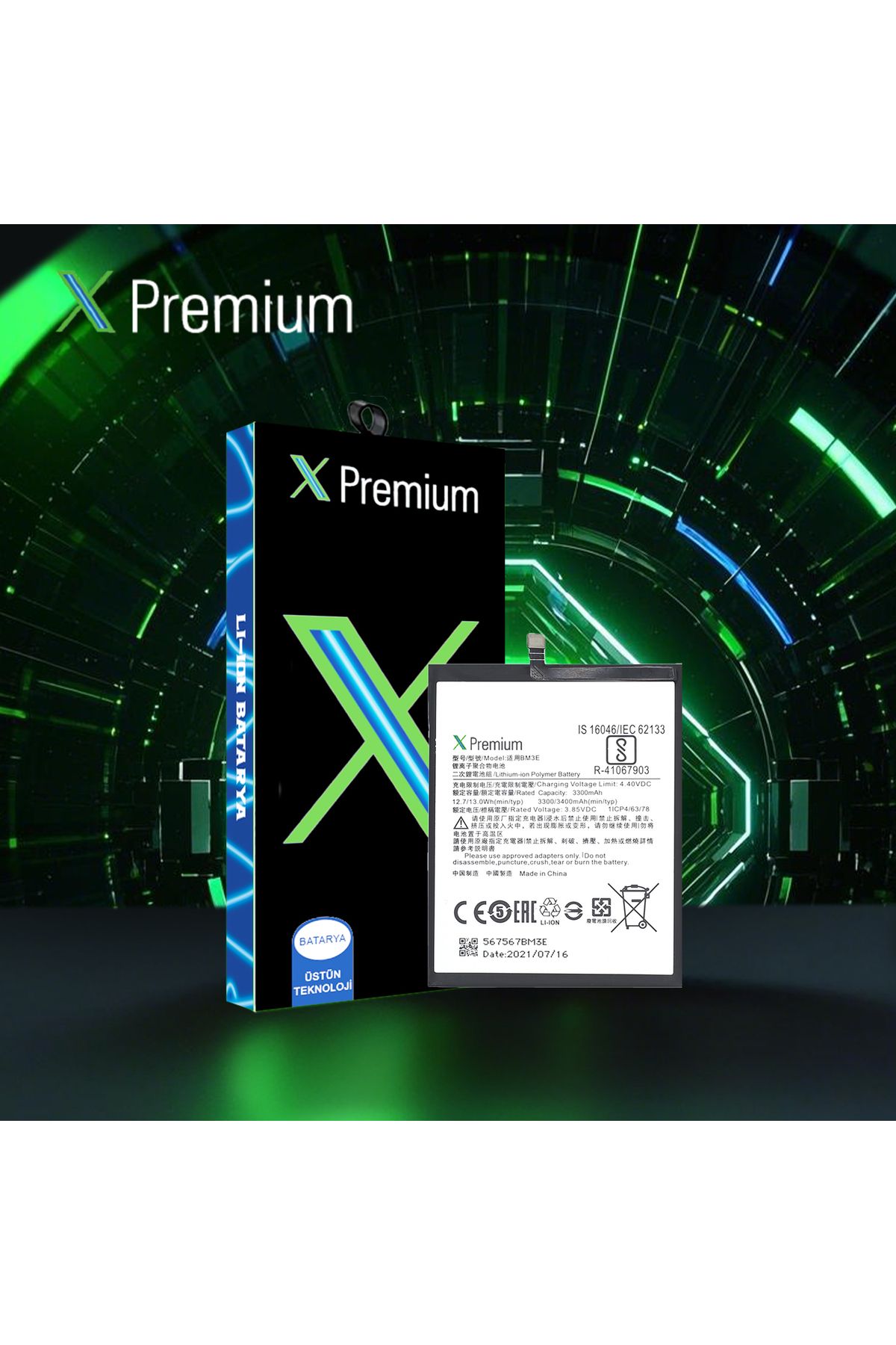 X PREMİUM X Premium Xiaomi Mi 8 BM3E Batarya Pil 3300 mAh