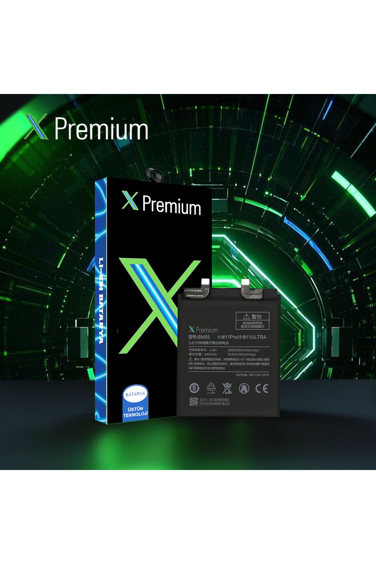 X PREMİUM X Premium Xiaomi Mi 11 Ultra BM55 Batarya Pil 5000 mAh