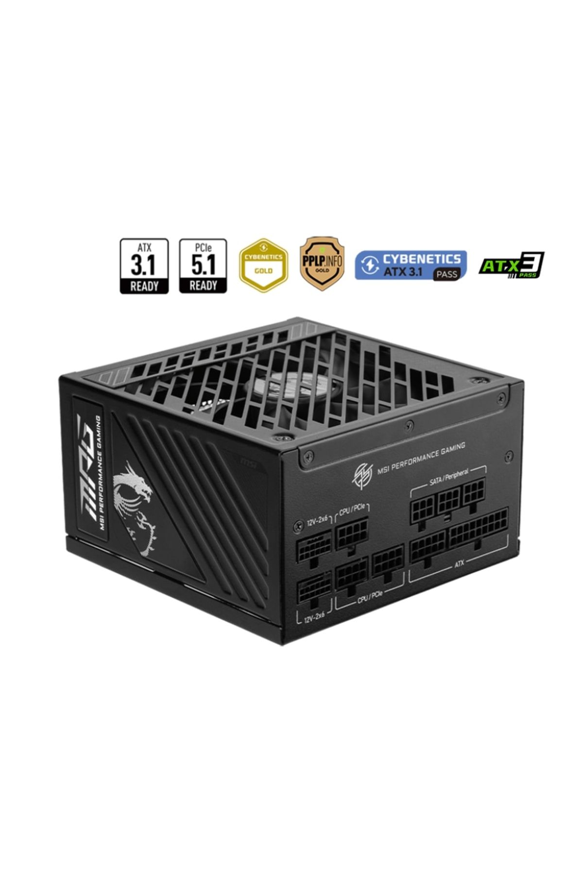 MSI MAG A1000GS PCIE5 1000W 80+ Gold Full Modüler Power Supply