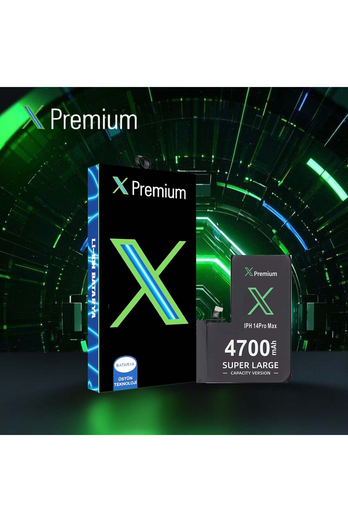 X PREMİUM X Premium iPhone 14 Pro Max Yüksek Kapasiteli Batarya Pil 4700 mAh