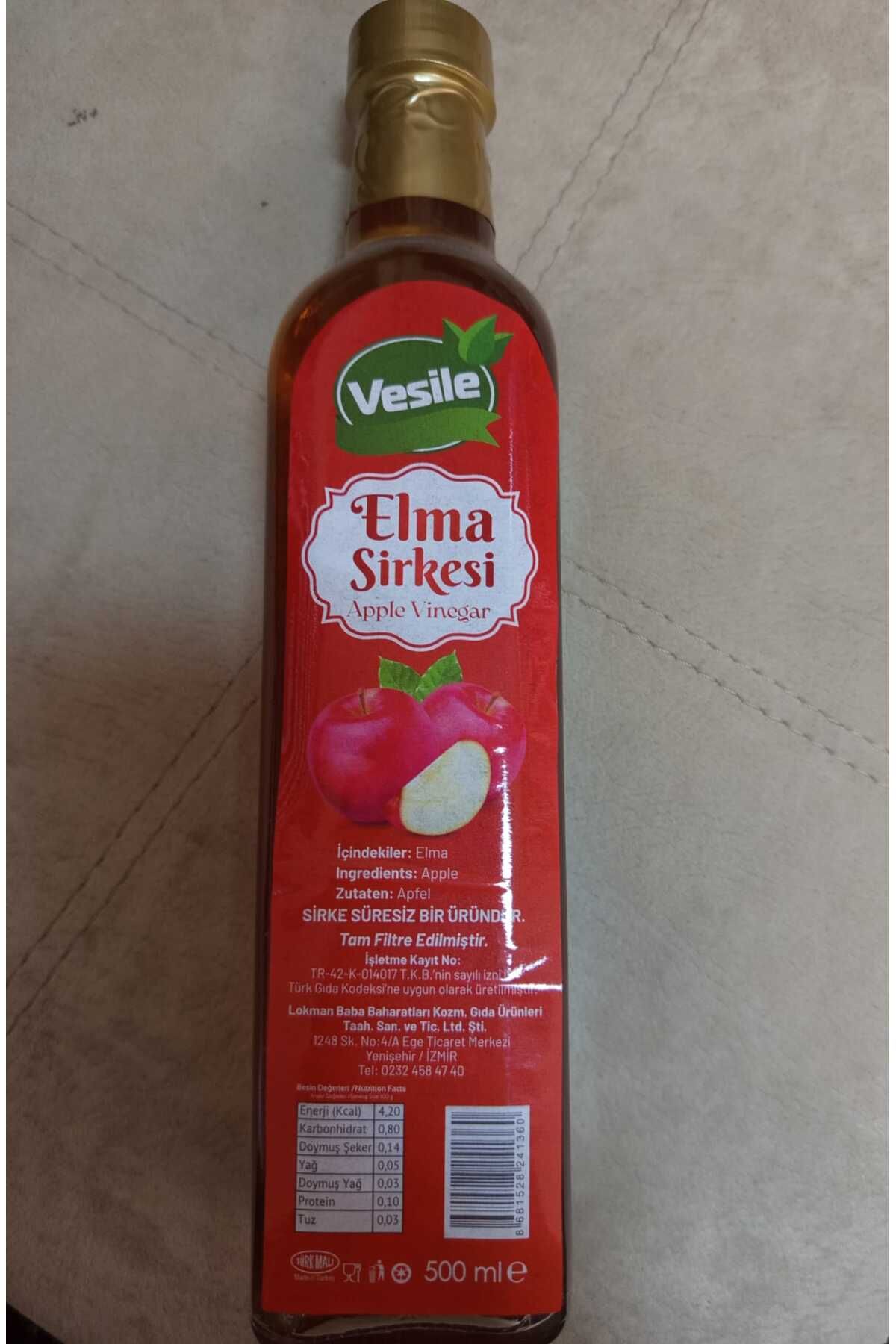 Vesile Elma Sirkesi Doğal 500 Ml.