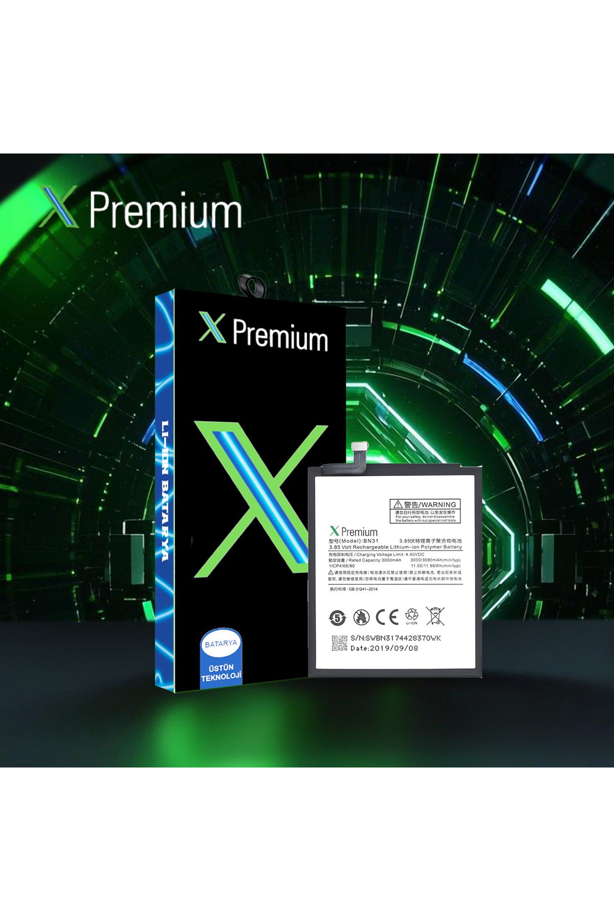 X PREMİUM X Premium Xiaomi Mi a1 BN31 Batarya Pil 3000 mAh