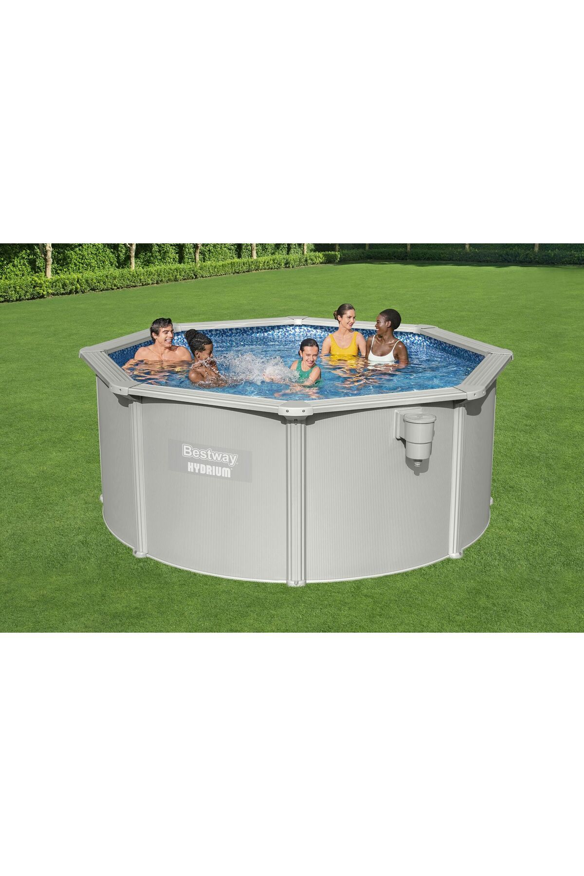 BESTWAY ® 56566 Hydrium™ Çelik Duvarlı Prefabrik Yer Üstü Havuz Seti 3,05m X 1,22 M