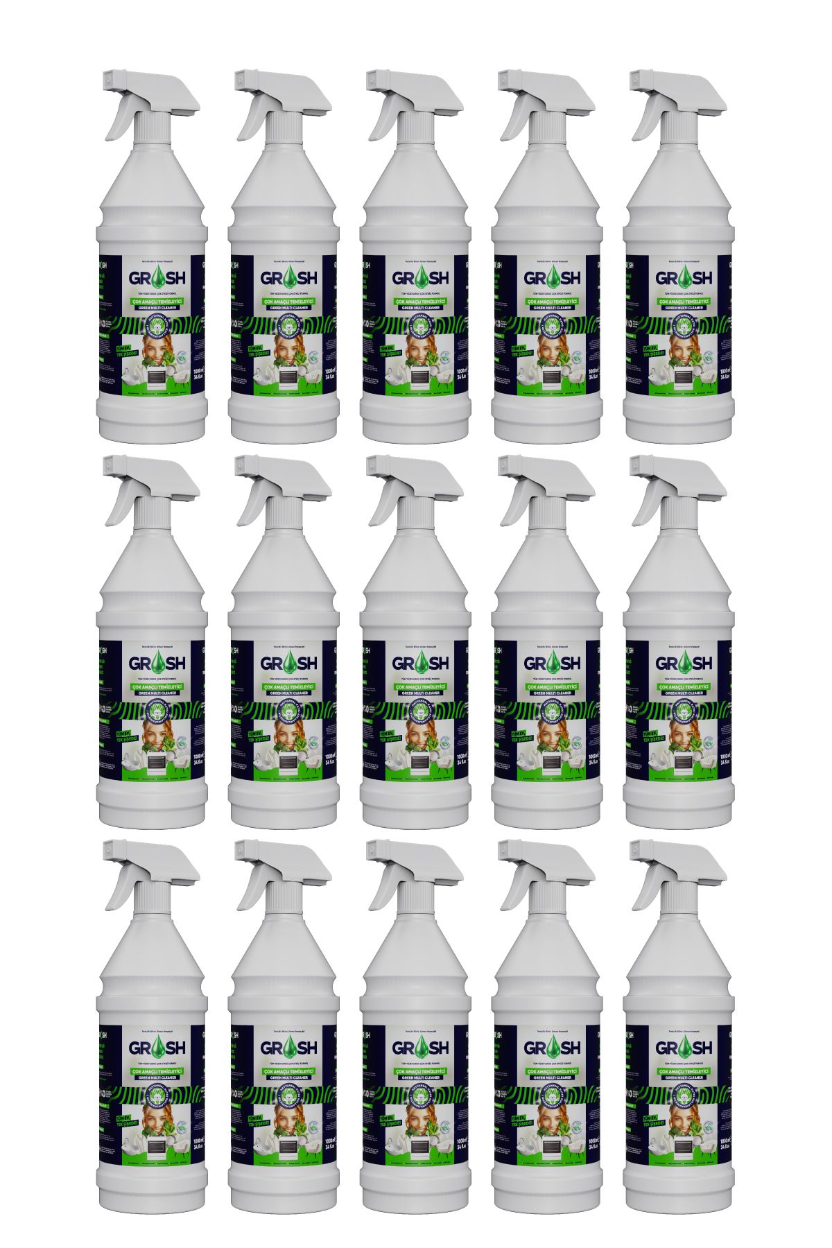 Grosh VEGAN Çok Amaçlı Ultra Güçlü Leke Çıkarıcı Sprey 1000ML (15 ADET)