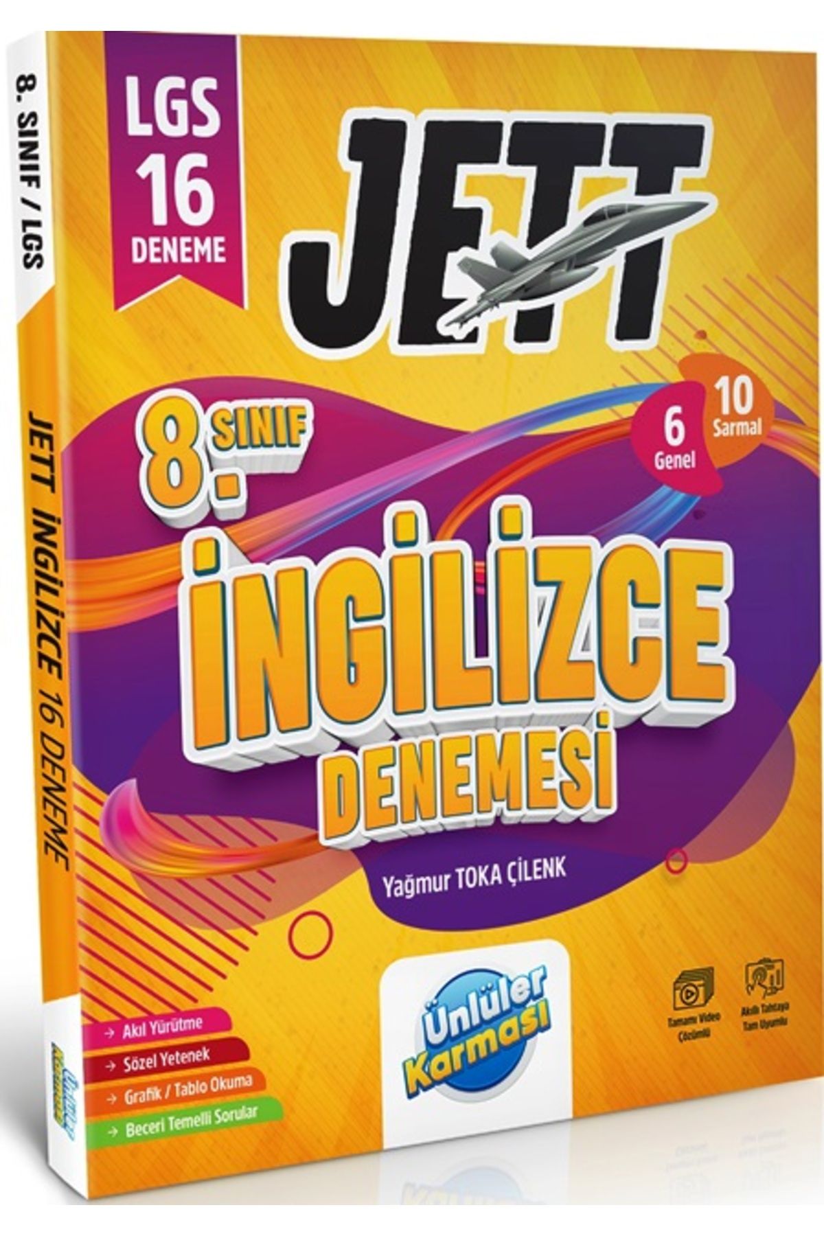 Ünlüler Karması Yayınları 8.Sınıf LGS İngilizce 16 Deneme JETT Serisi