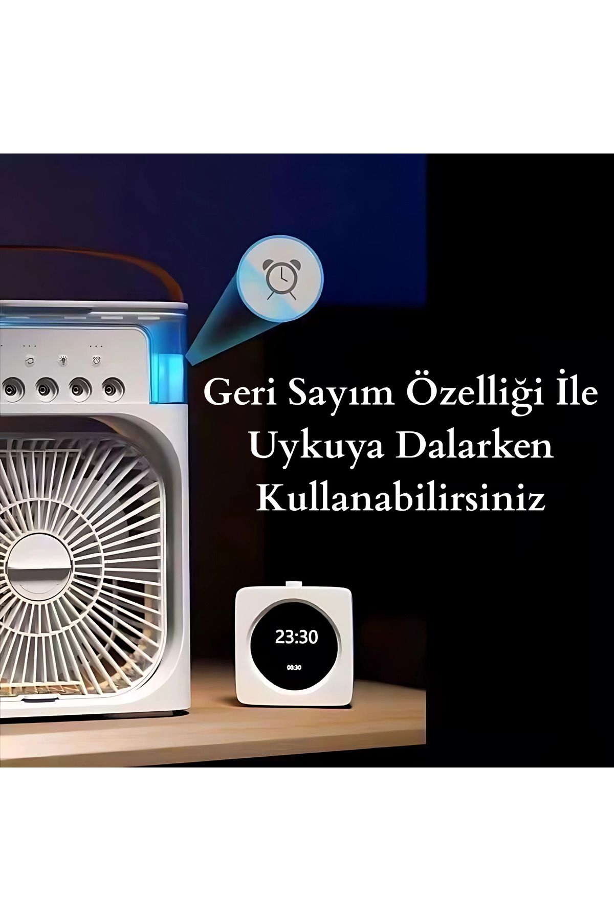 MISAWA Hava Nemlendirici Masa Fanı, Yüksek Nemlendirme Gücü, Güçlü Pervane Motoru