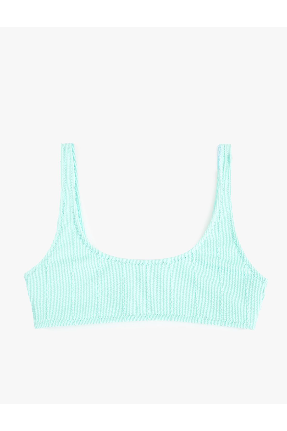 Koton Spor U Yaka Dokulu Bralet Bikini Üstü