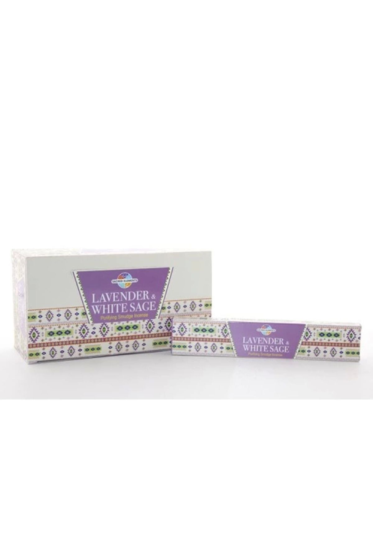 SerenityHaven Hem Sacred Elements Lavender White Sage Masala Aromalı Çubuk Tütsü