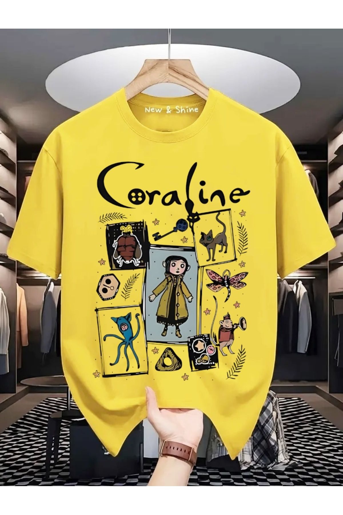 New Shine Coraline Baskılı Oversize T-Shirt
