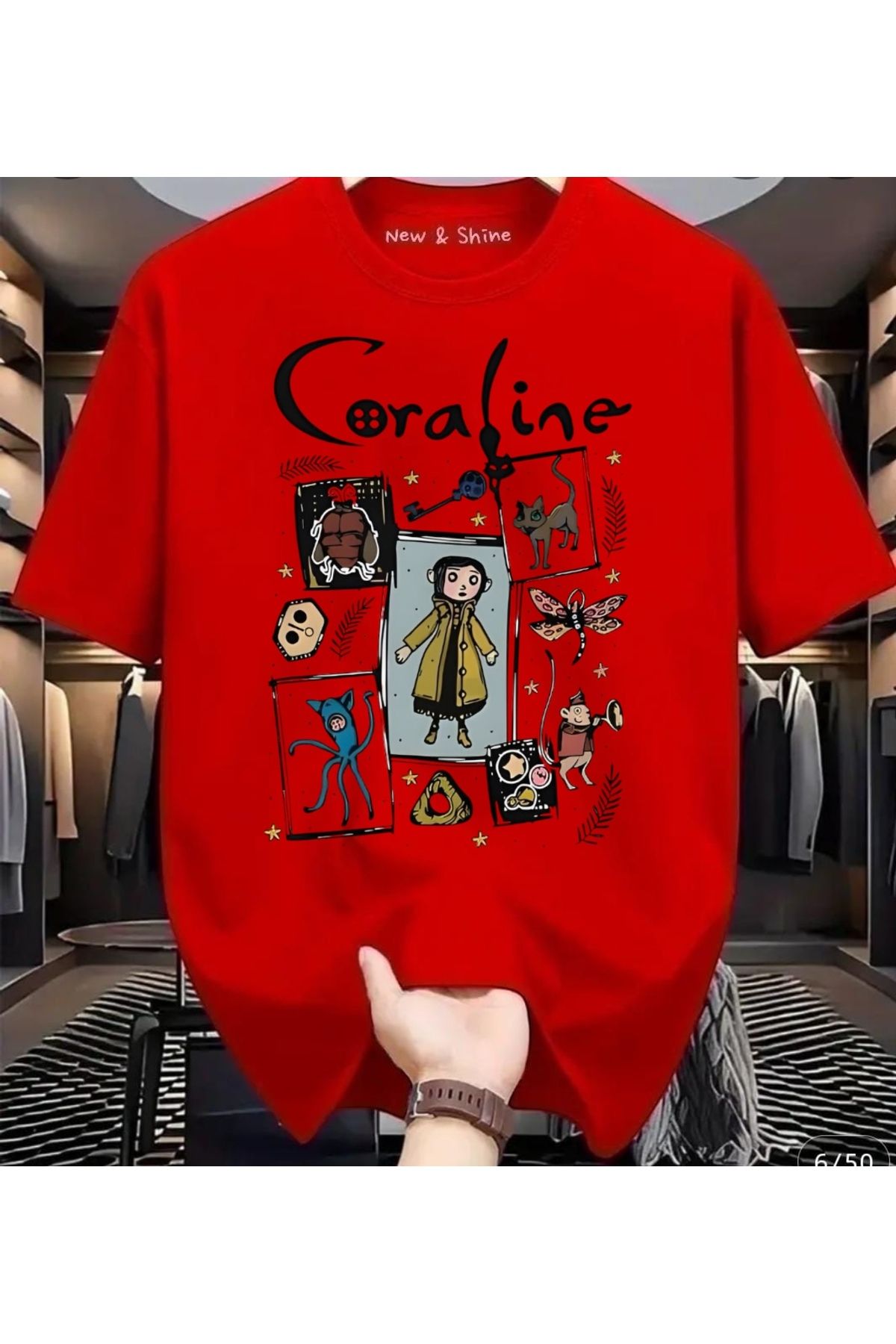 New Shine Coraline Baskılı Oversize T-Shirt