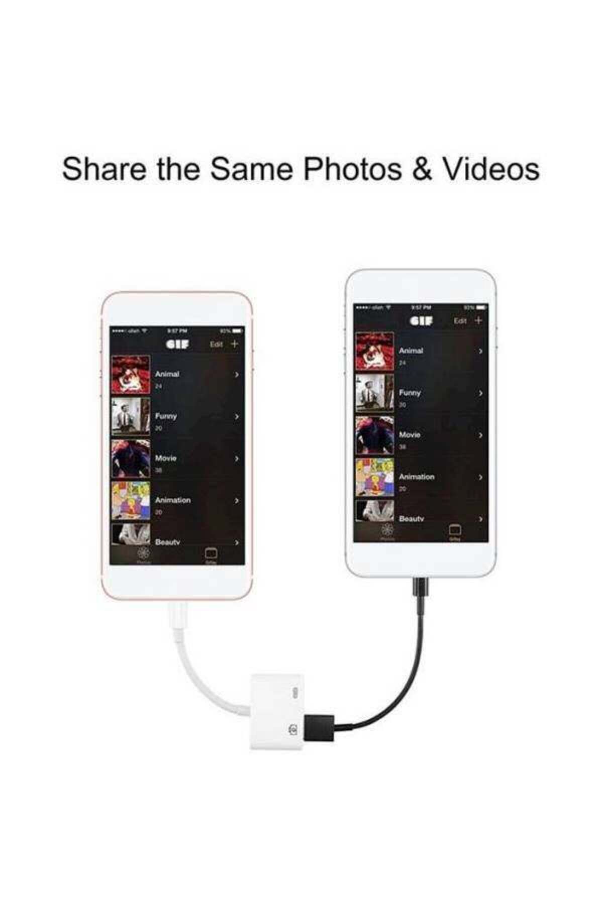 fulina-Lightning to USB Camera Adapter,With USB Power Interface Charge ,for iPhone iPad,No App Required 5