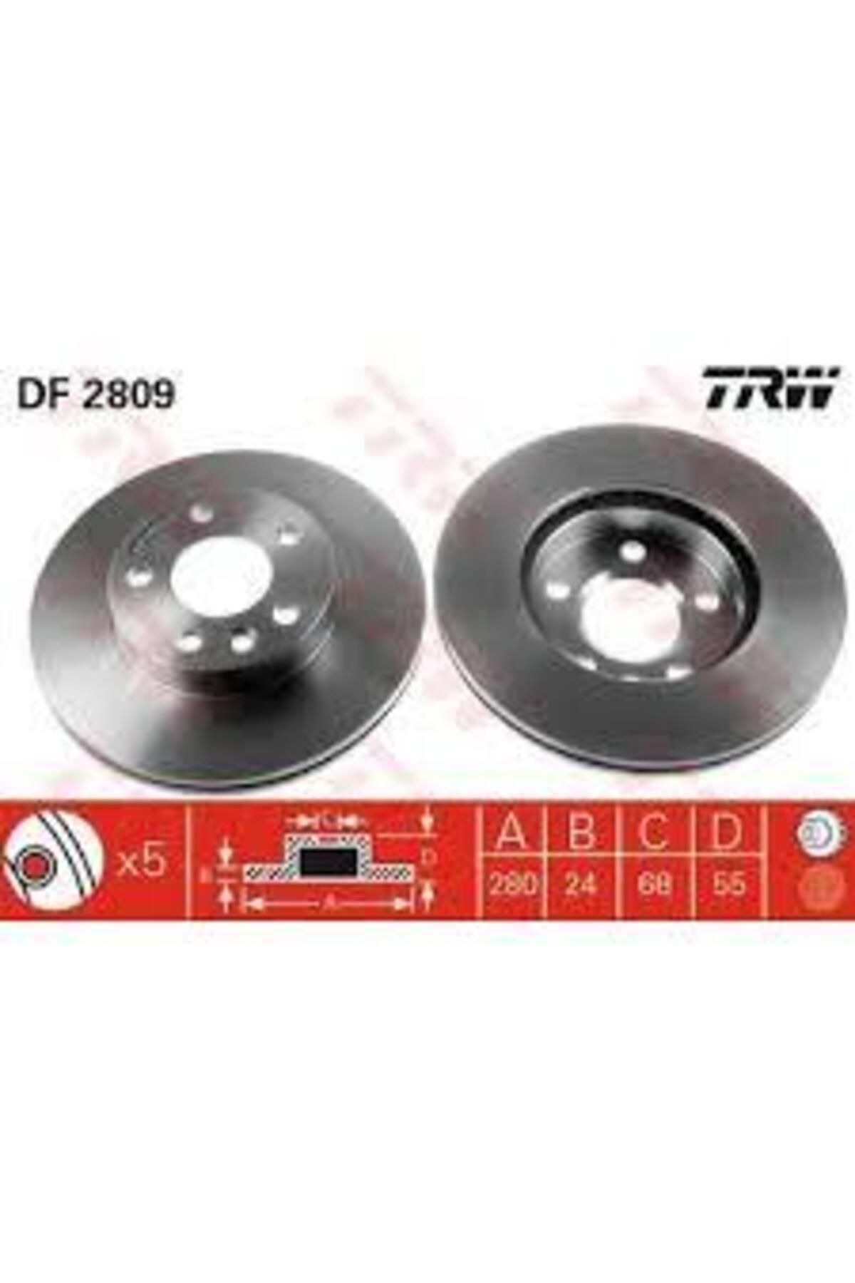 İthal TRW DF2809 ON FREN DISKI AYNASI HAVALI TRANSPORTER T4 1.9D/TD-2.4D-2.5TDI 9003