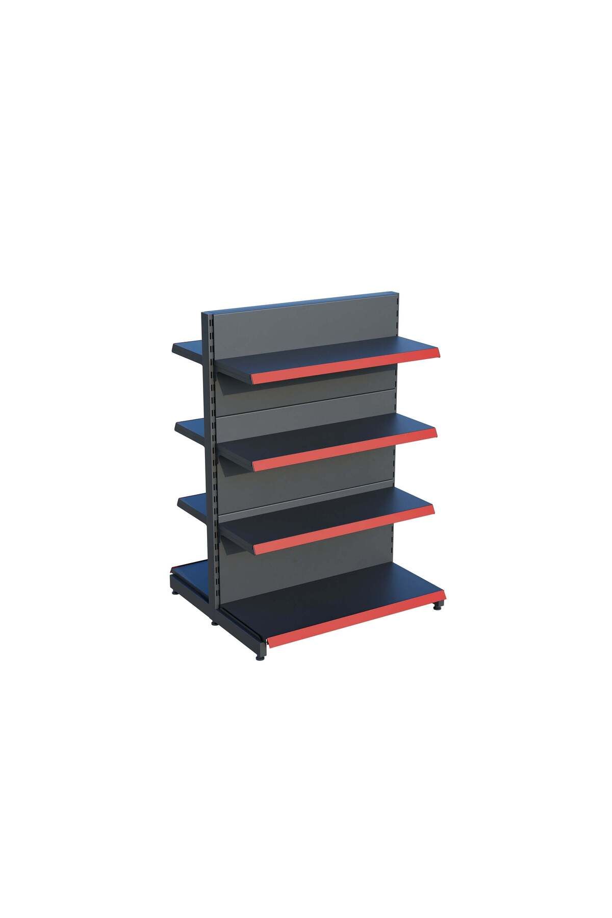 Raffar Antrasit Market Petshop Kırtasiye Rafı Hırdavat Rafı D30CMxG100CMxH140CM