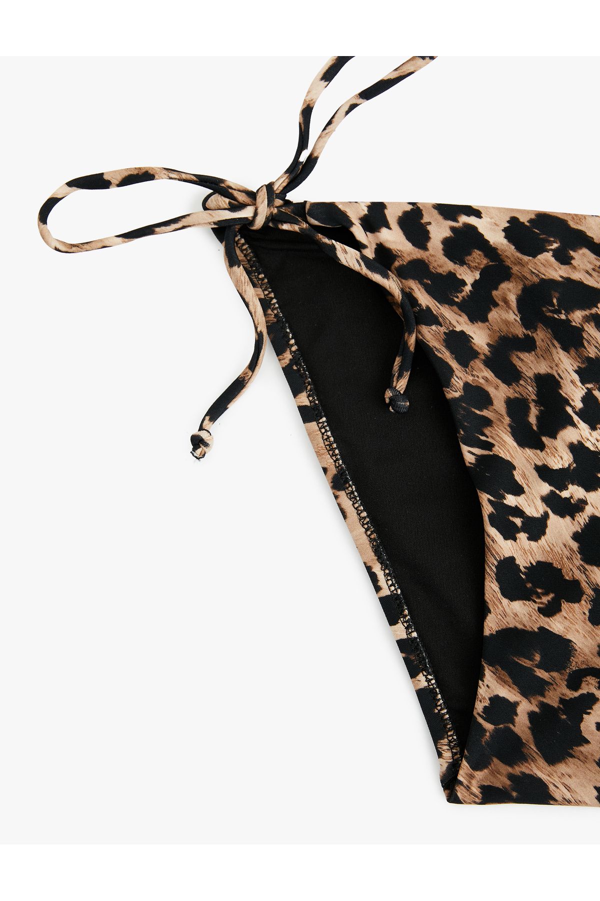 Koton-Leopard Patterned Bikini Bottom with Drawstrings on the Sides 3
