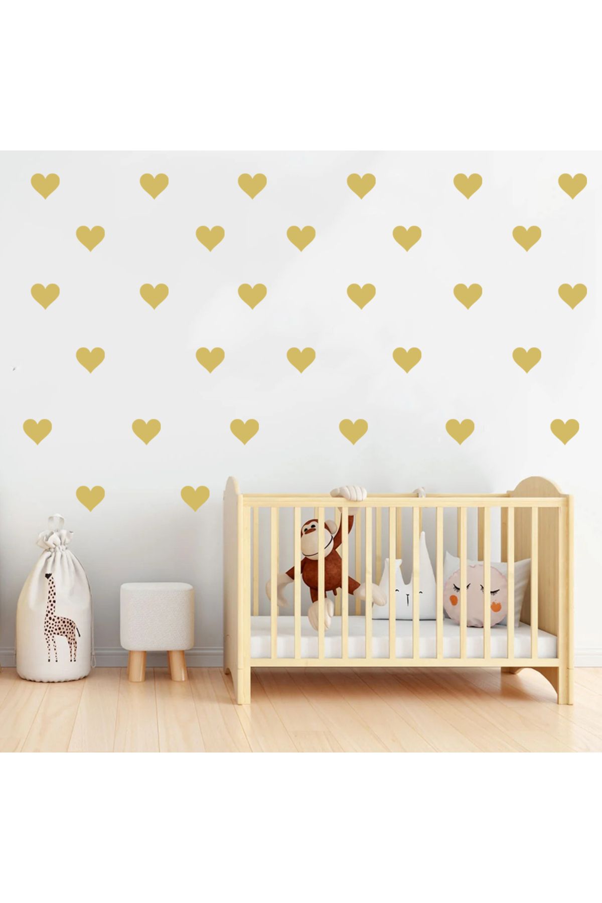 BugyBagy 5cm Ebadında Kalp Duvar Sticker Seti - 125 Adet