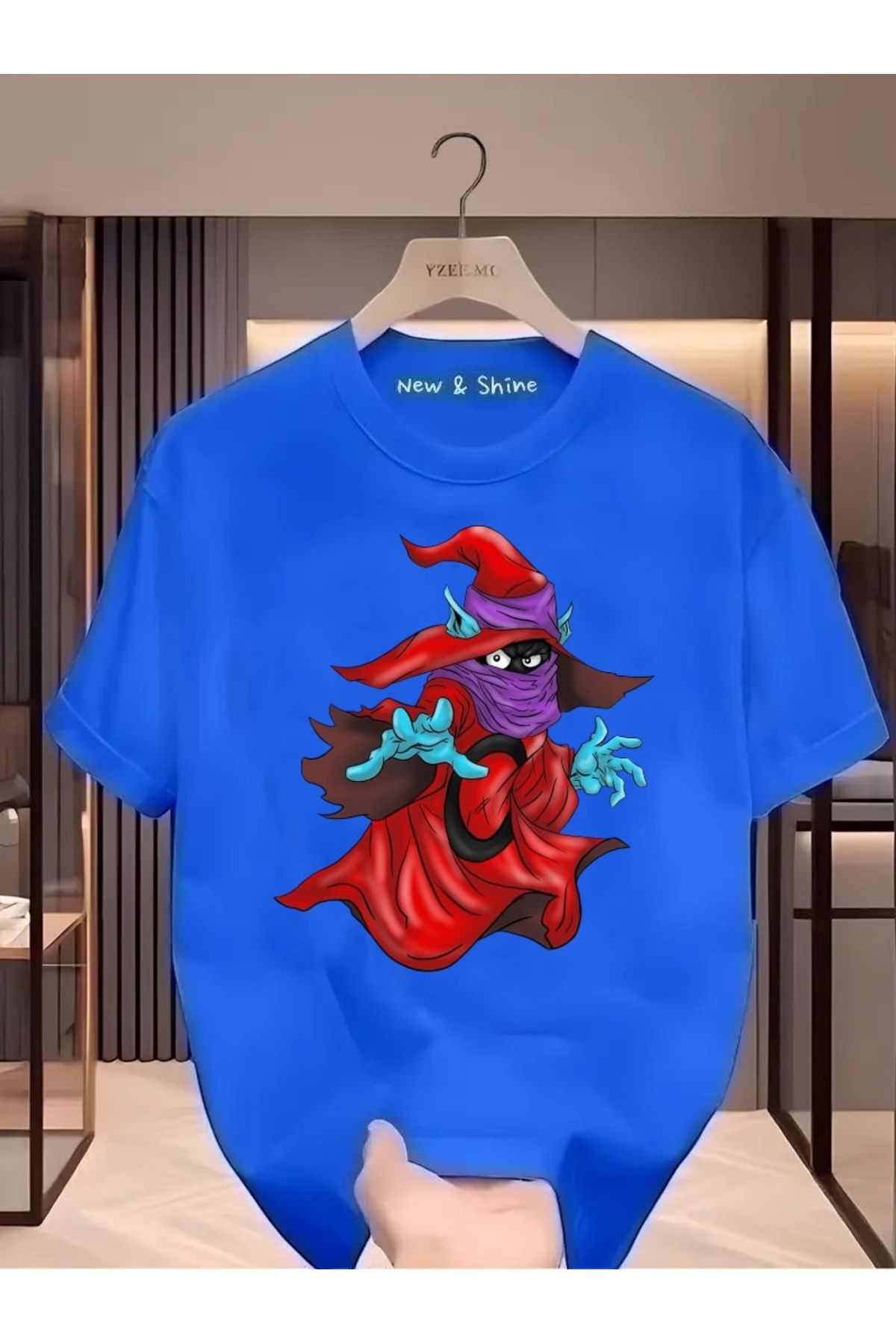 New Shine Kanvas Büyücü Baskılı Oversize T-Shirt