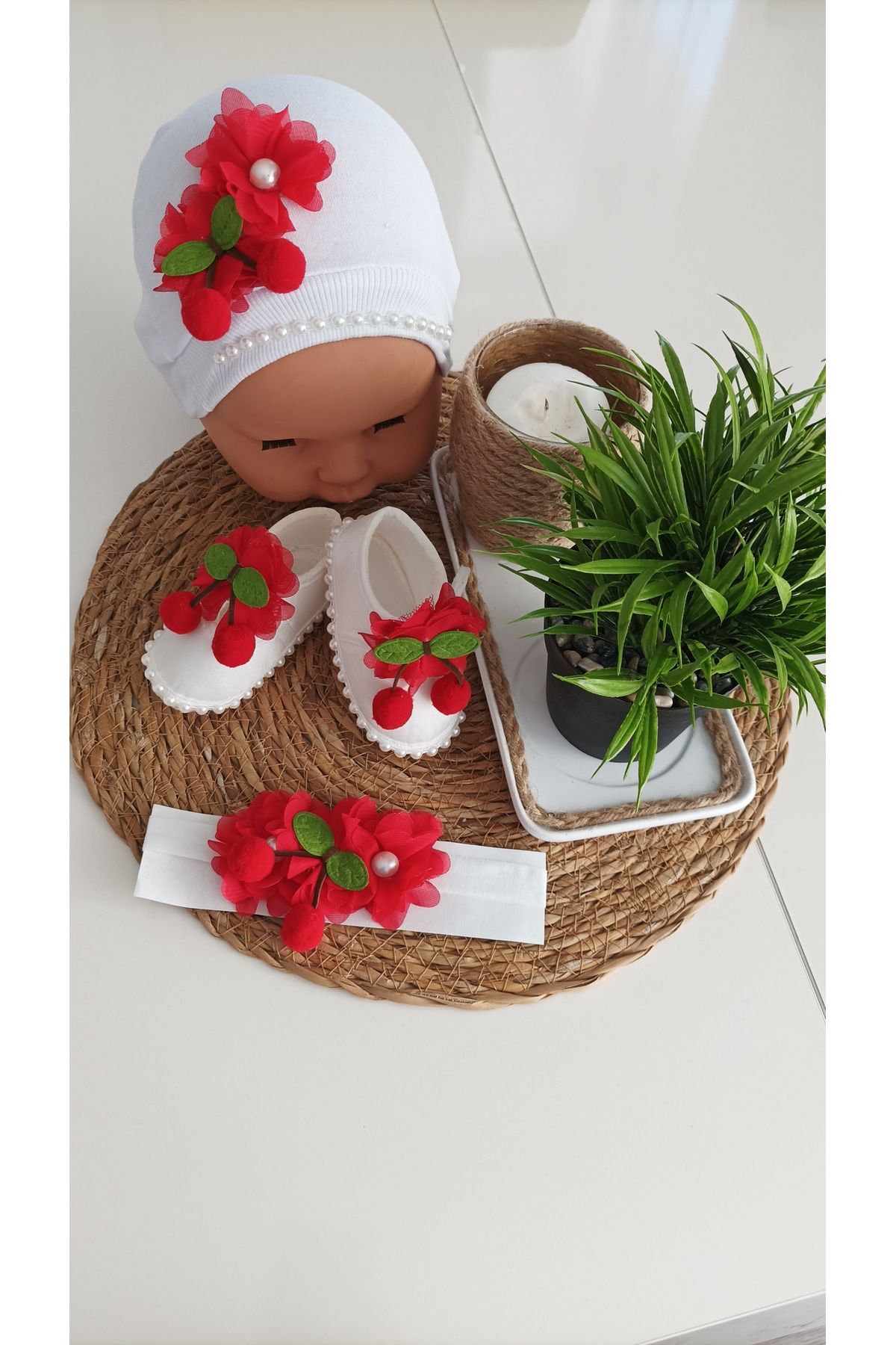 Naz Bebek patik bandana sapka