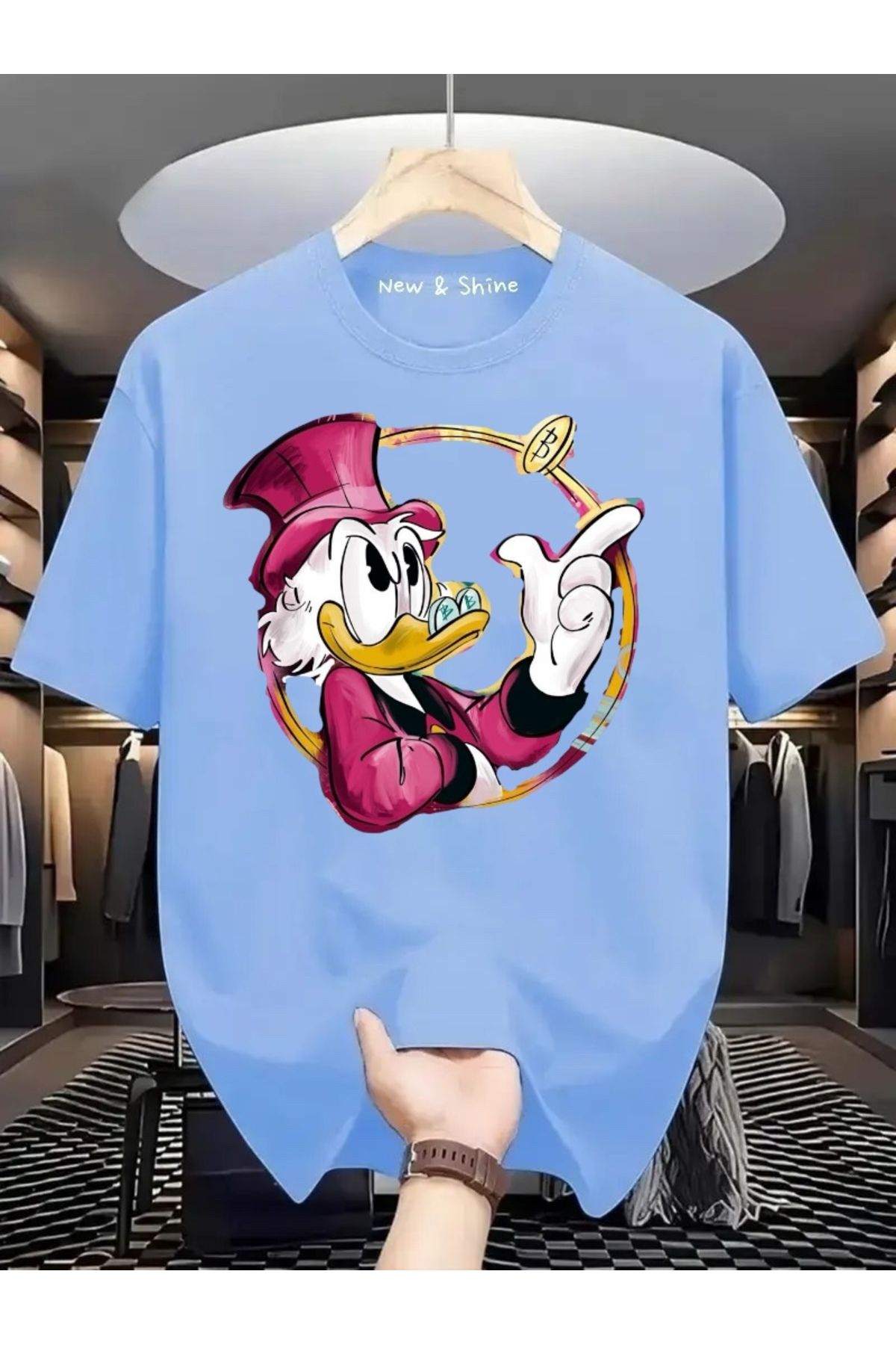 New Shine Donald Duck Baskılı Oversize T-Shirt