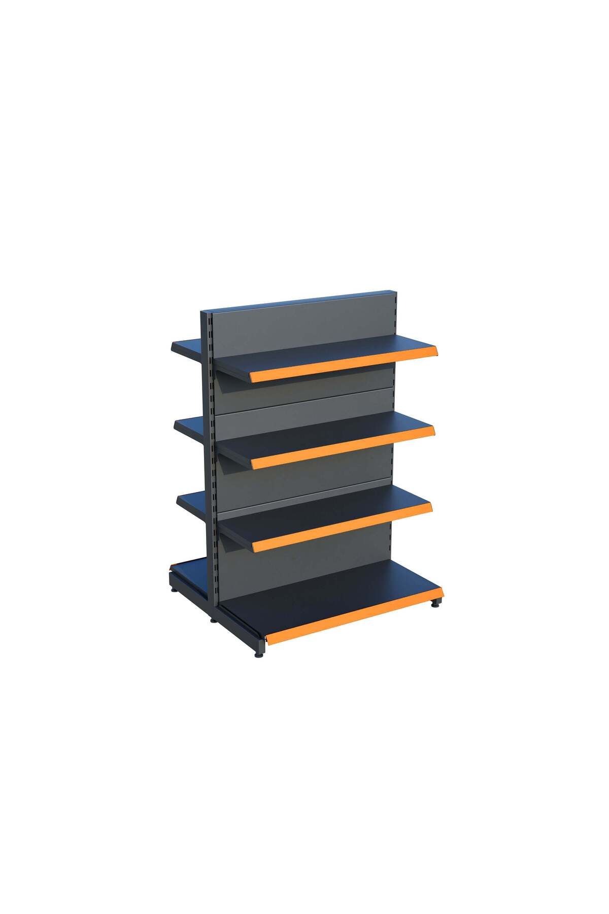 Raffar Antrasit Market Petshop Kırtasiye Rafı Hırdavat Rafı D30CMxG100CMxH140CM