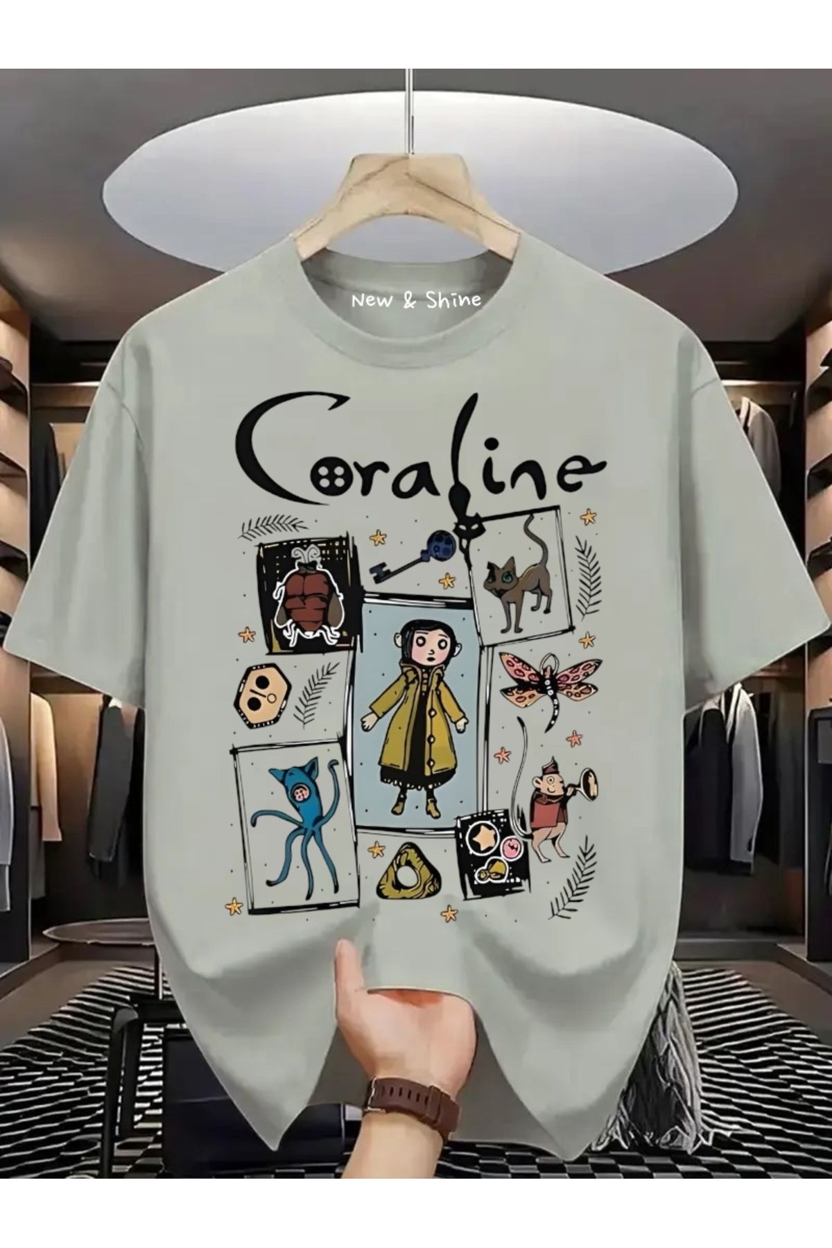 New Shine Coraline Baskılı Oversize T-Shirt
