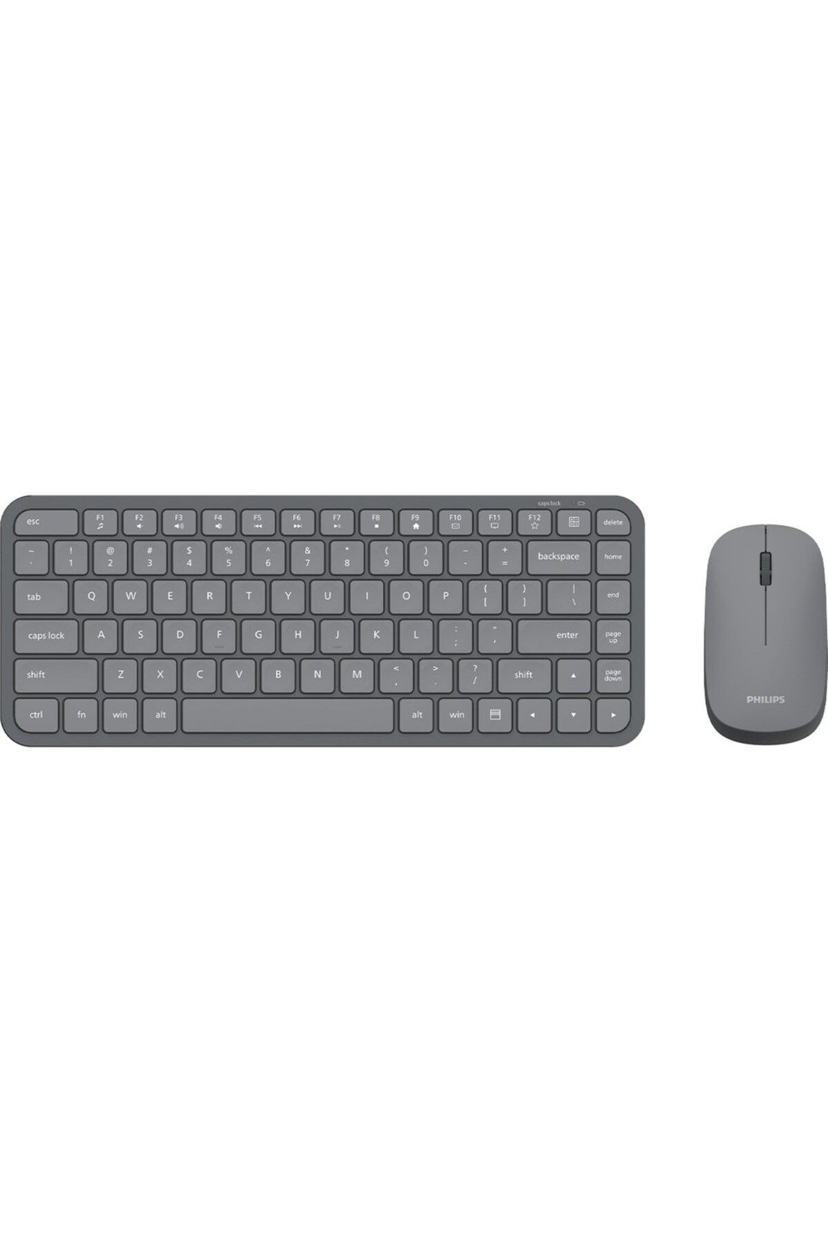 Philips SPT6338 Kablosuz Set Wireless Set Kablosuz Klavye Kablosuz Mouse Türkçe Q Klavye ve Mouse Seti GRİ