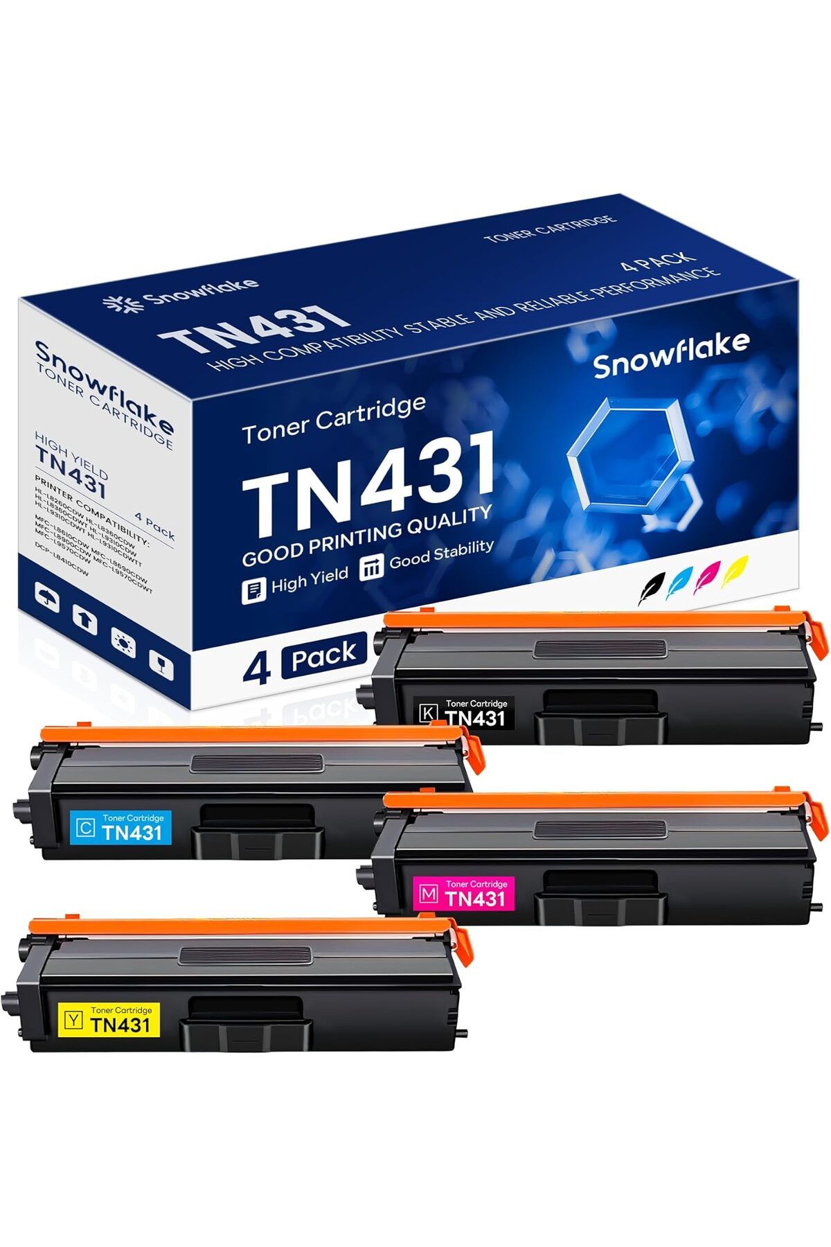 Brother TN431 /TN426/466 MUADİL MFC-L8900CDW MFC-L8610CDW MFC-L9570CDW HL-L8360CDW SET TONER