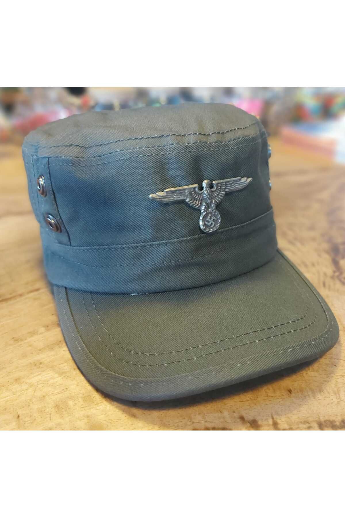 kho military design Ww2 Alman Motifli Haki Şapka Modeli (Ayarlanabilir)