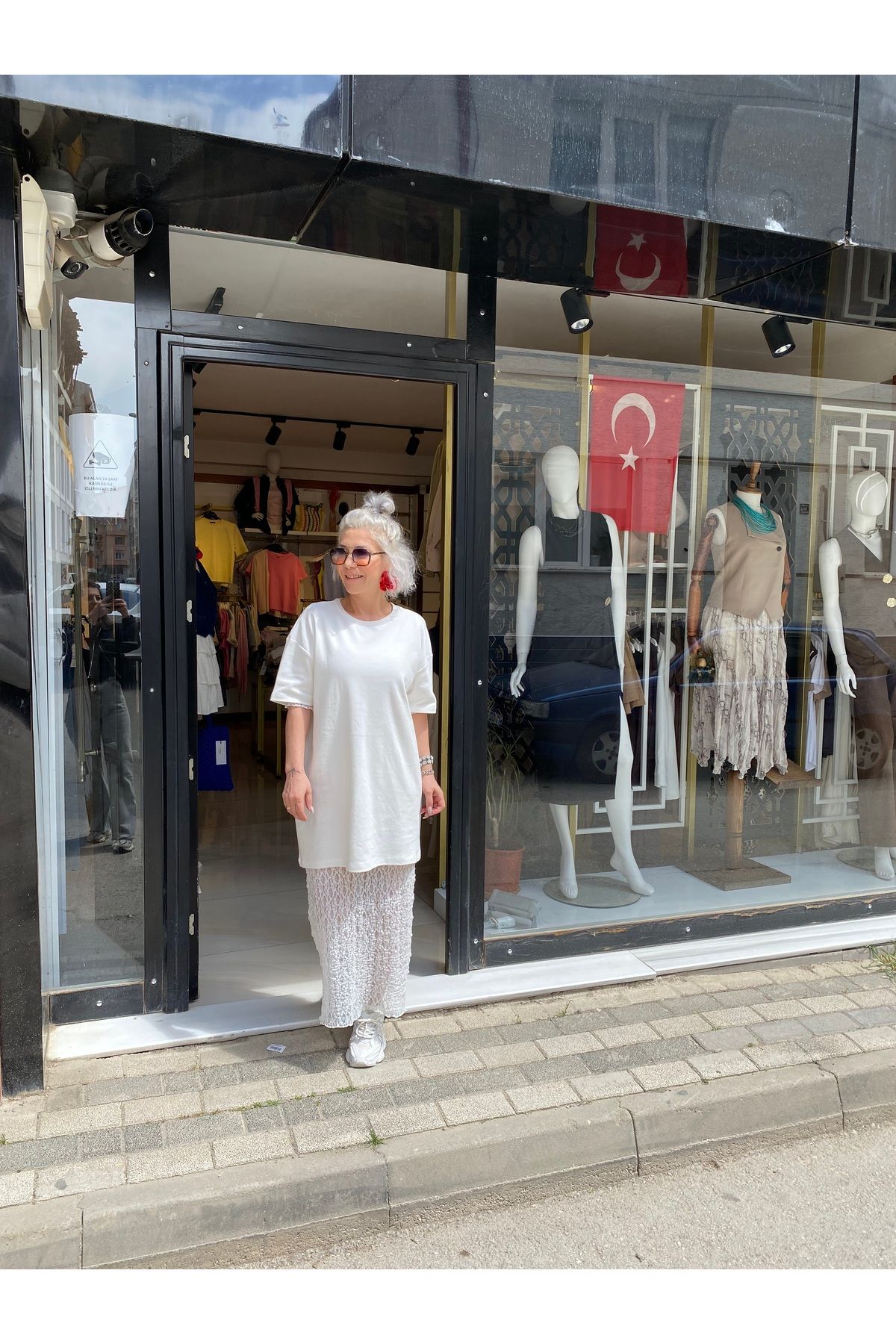 özlem adaşoğlu boutique TSHIRTLU DANTEL ELBİSE