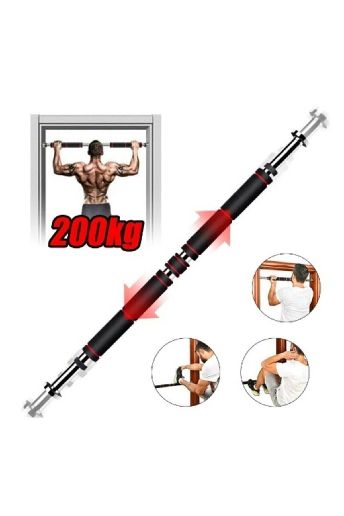 SerenityHaven Uzun Süngerli Barfix Demiri Barfiks Çubuğu Koridor Barfiks Barı 80 - 130 Cm Arası