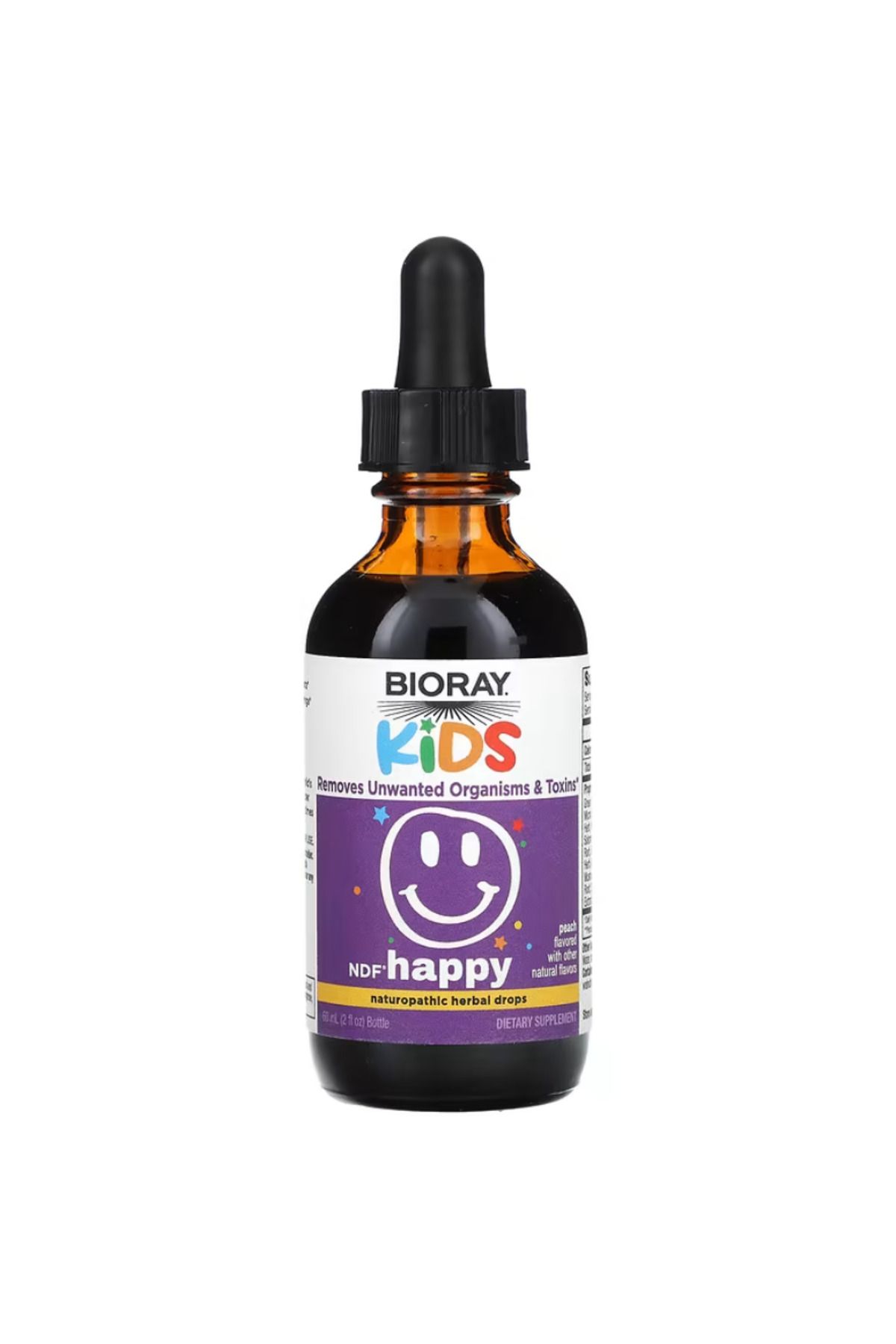 bioray , Kids, NDF Happy, Peach, 2 fl oz (60 ml)