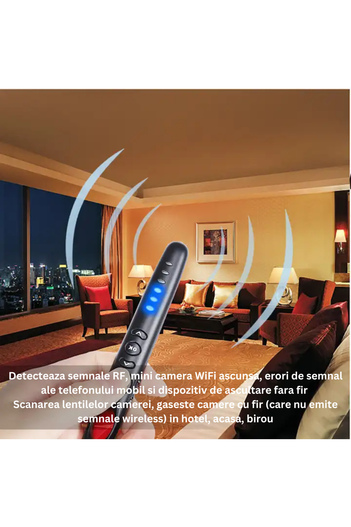 Spionescu-Hidden camera detector, microphones, GPS locator, recorders, long battery life, alarm - G718 3