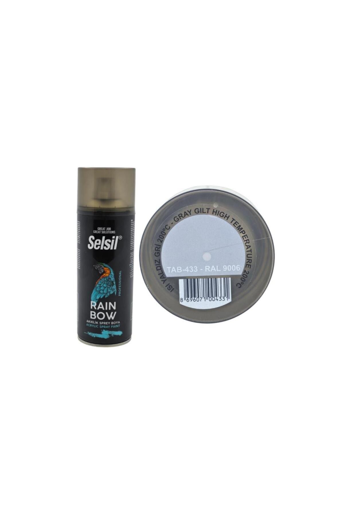 Selsil Rainbow Sprey Boya 400 Ml Isı Yaldız Gri 200c