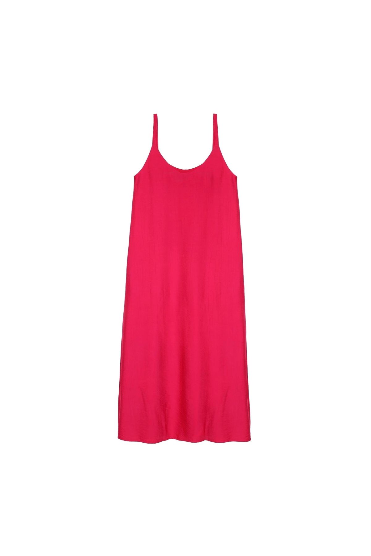 OllaCollection Askılı Elbise Fuşya