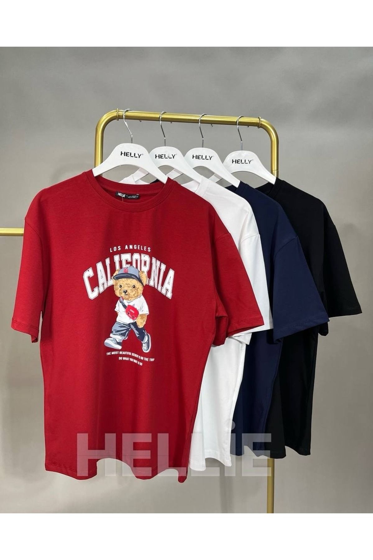 HELLİE Californa Temalı Baskılı Erkek T-Shirt