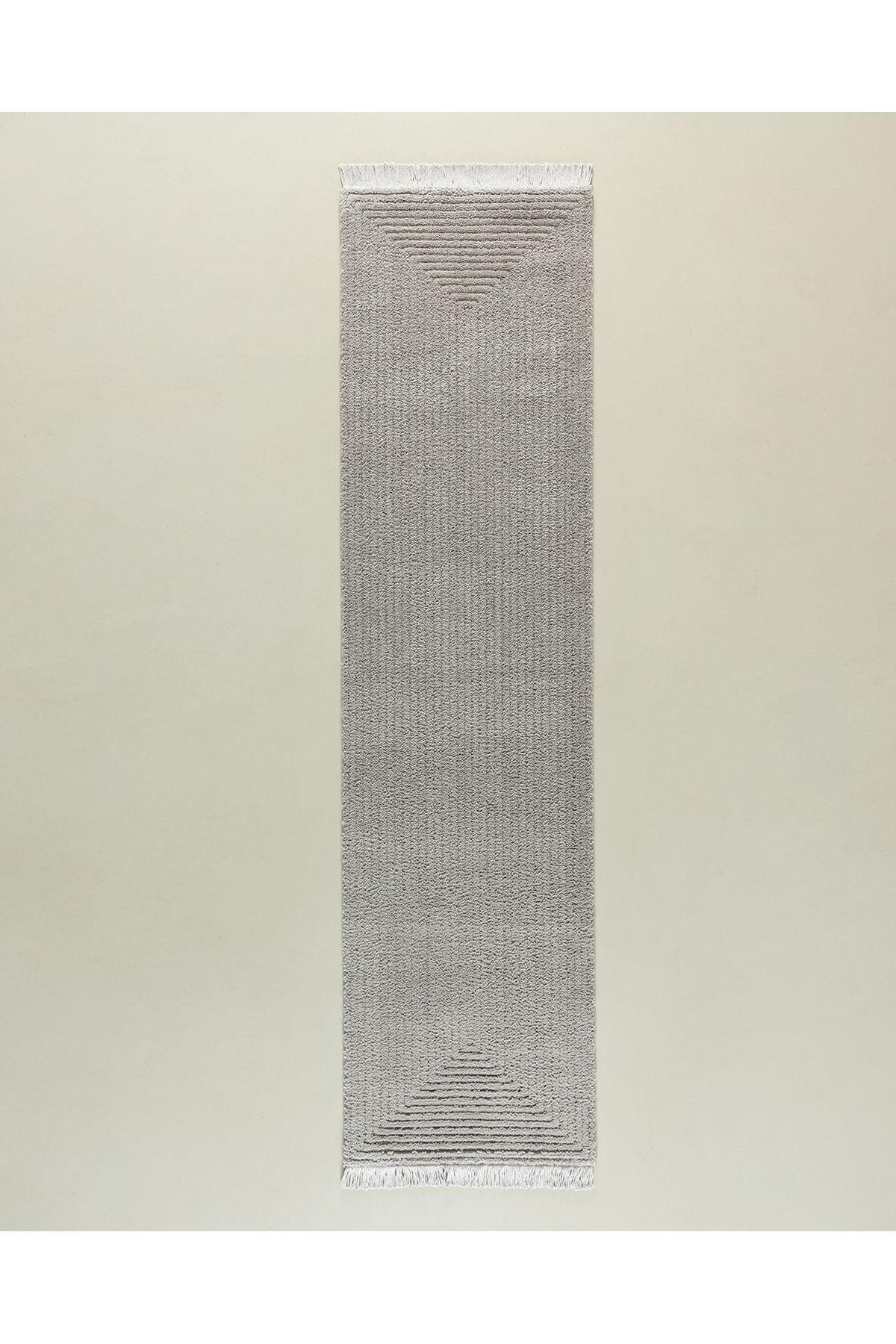 Madame Coco Diane Saçaklı Halı - Gri - 80x300 cm