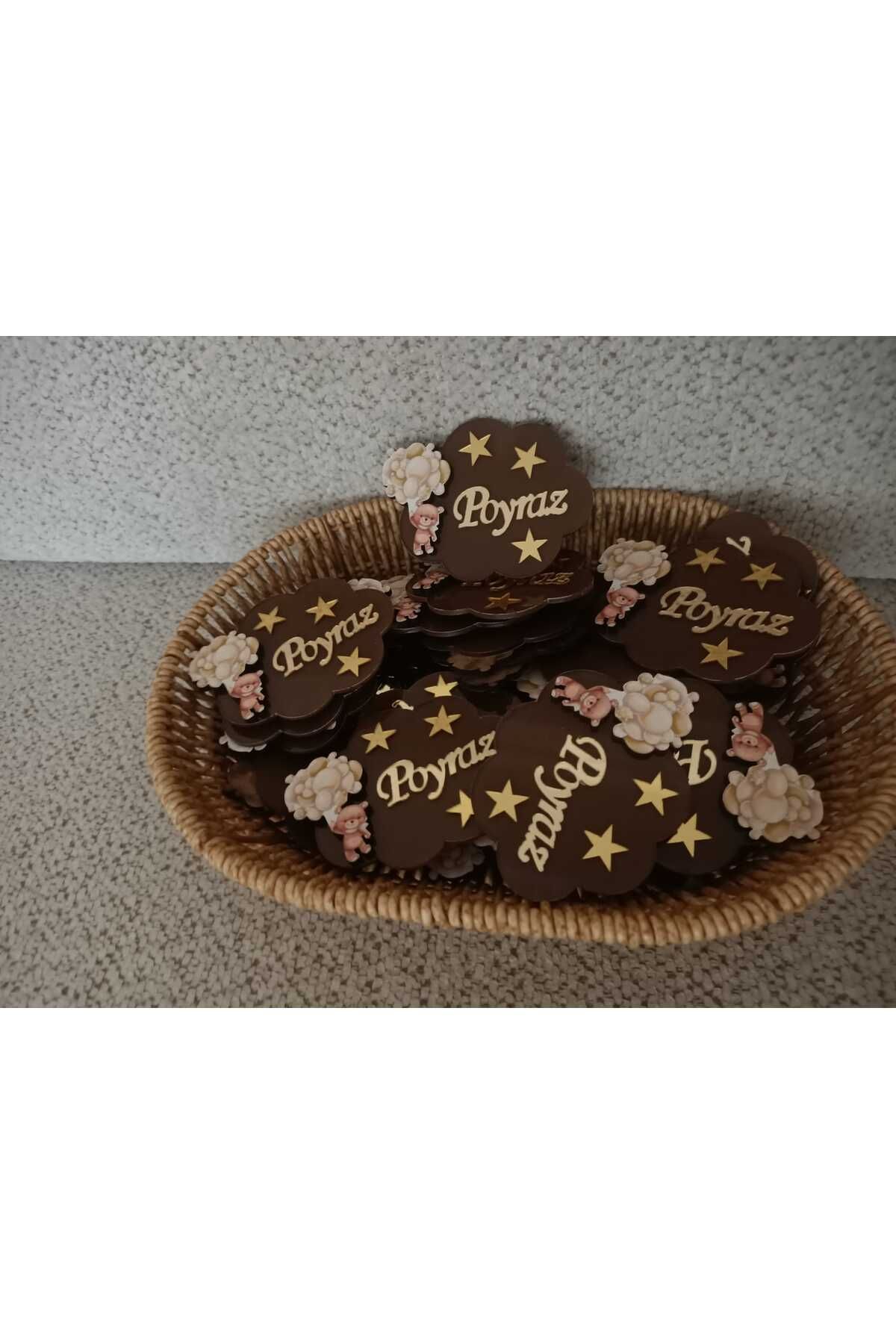 TWİN COLLECTION Ayı Figür Bulut Bebek Hediyelik Magnet (25'Li)