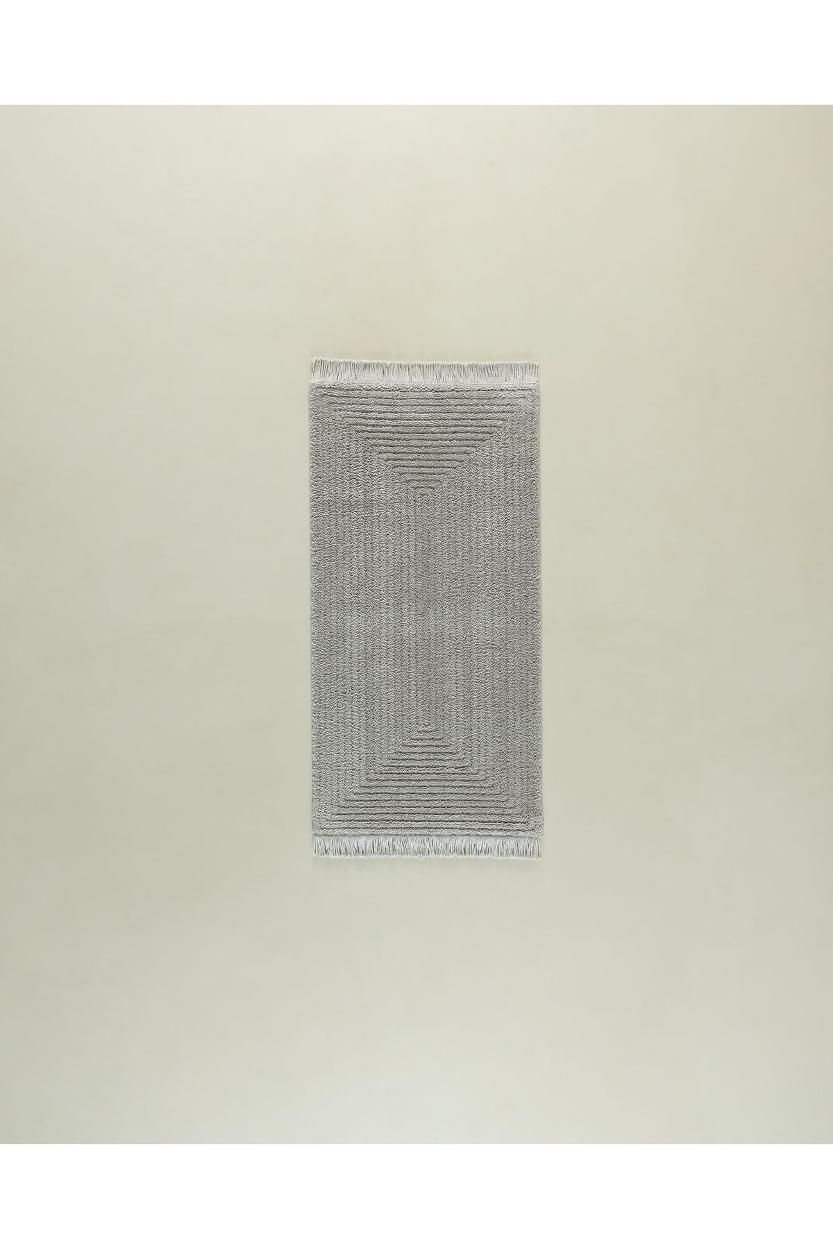 Madame Coco Diane Saçaklı Halı - Gri - 80x150 cm
