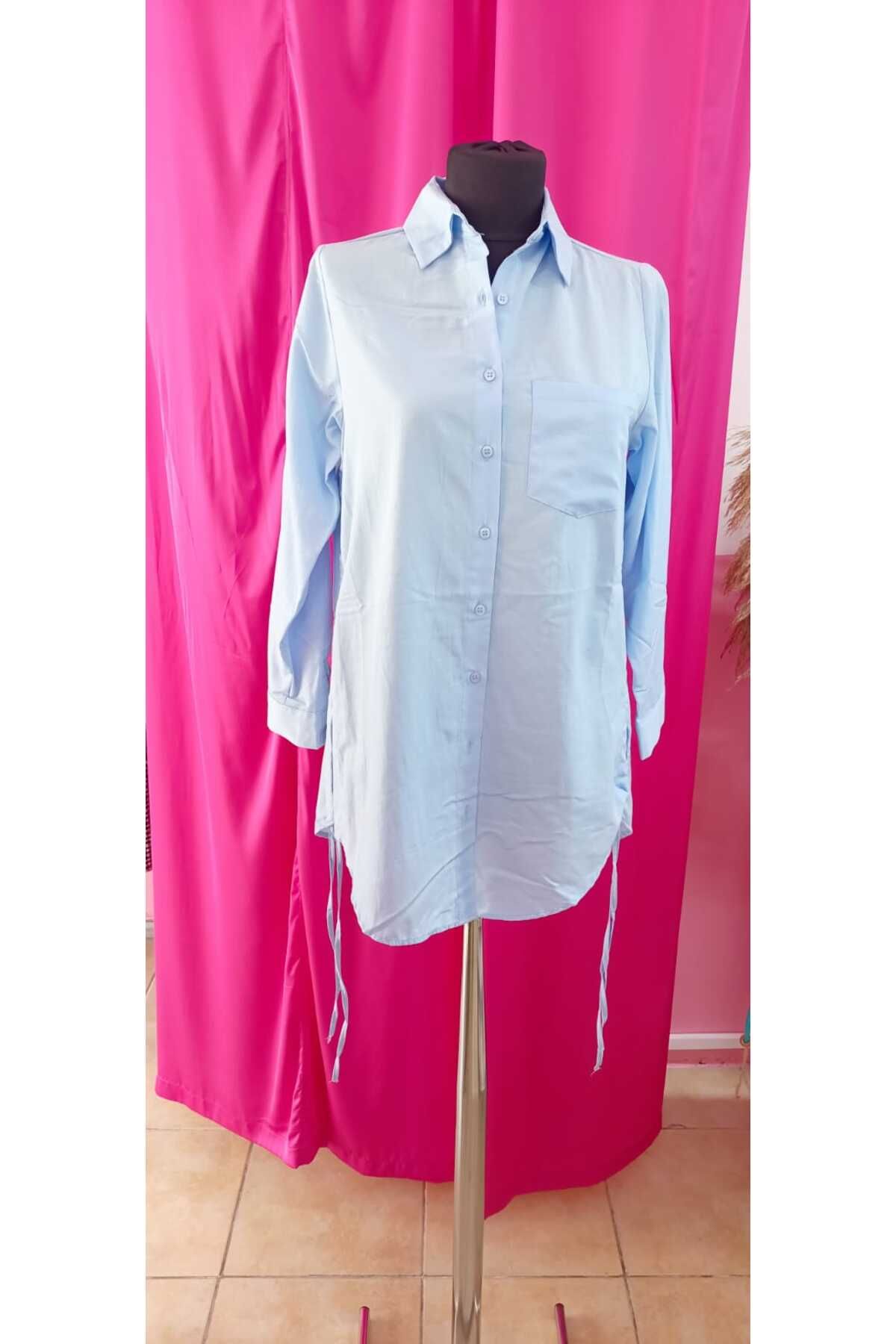 Handmade Elegance MARGOT Kadın Büzgülü Pamuklu Gömlek – Rahat ve Şık Tasarım