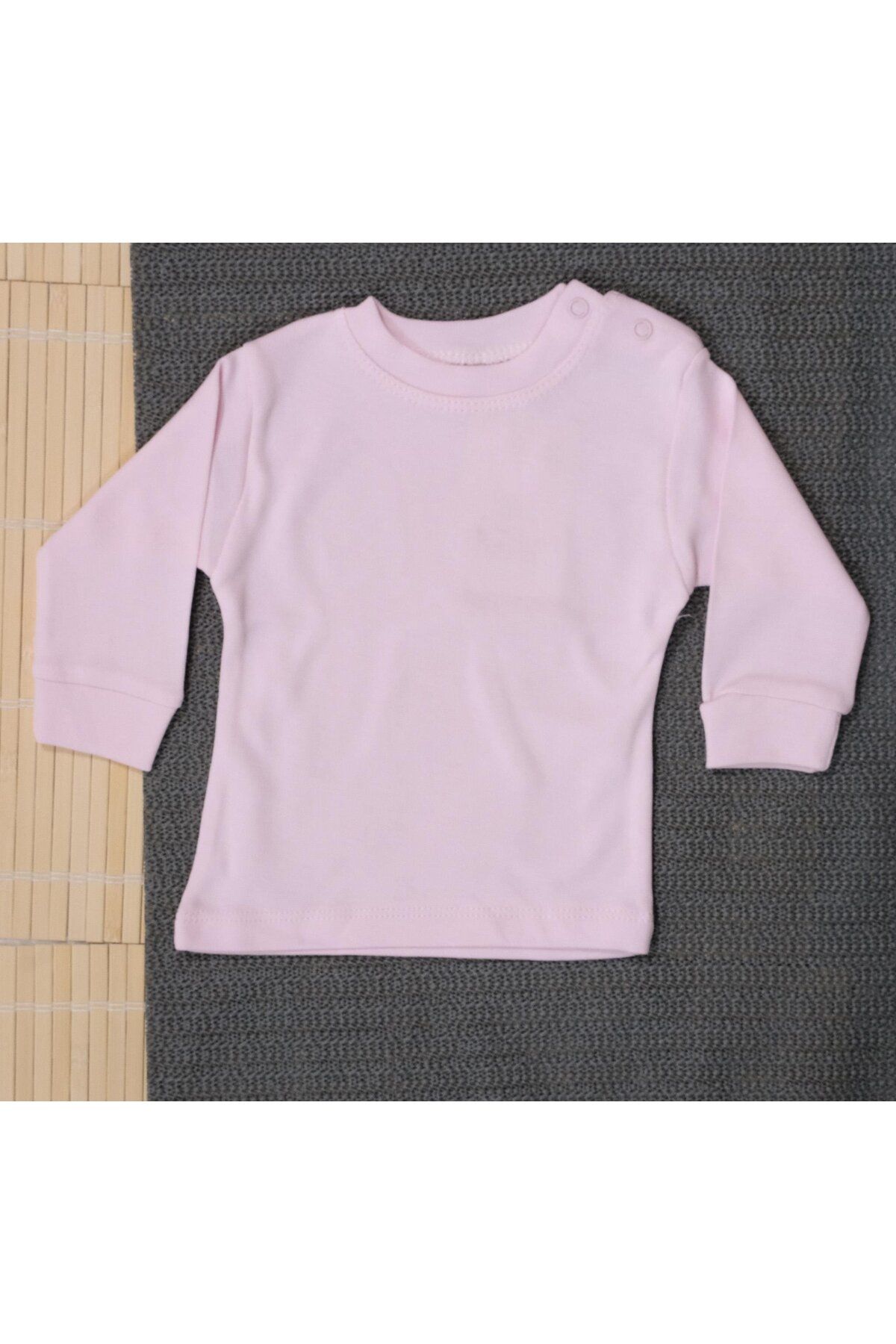 agugu Düz Uzun Kollu Body Pembe