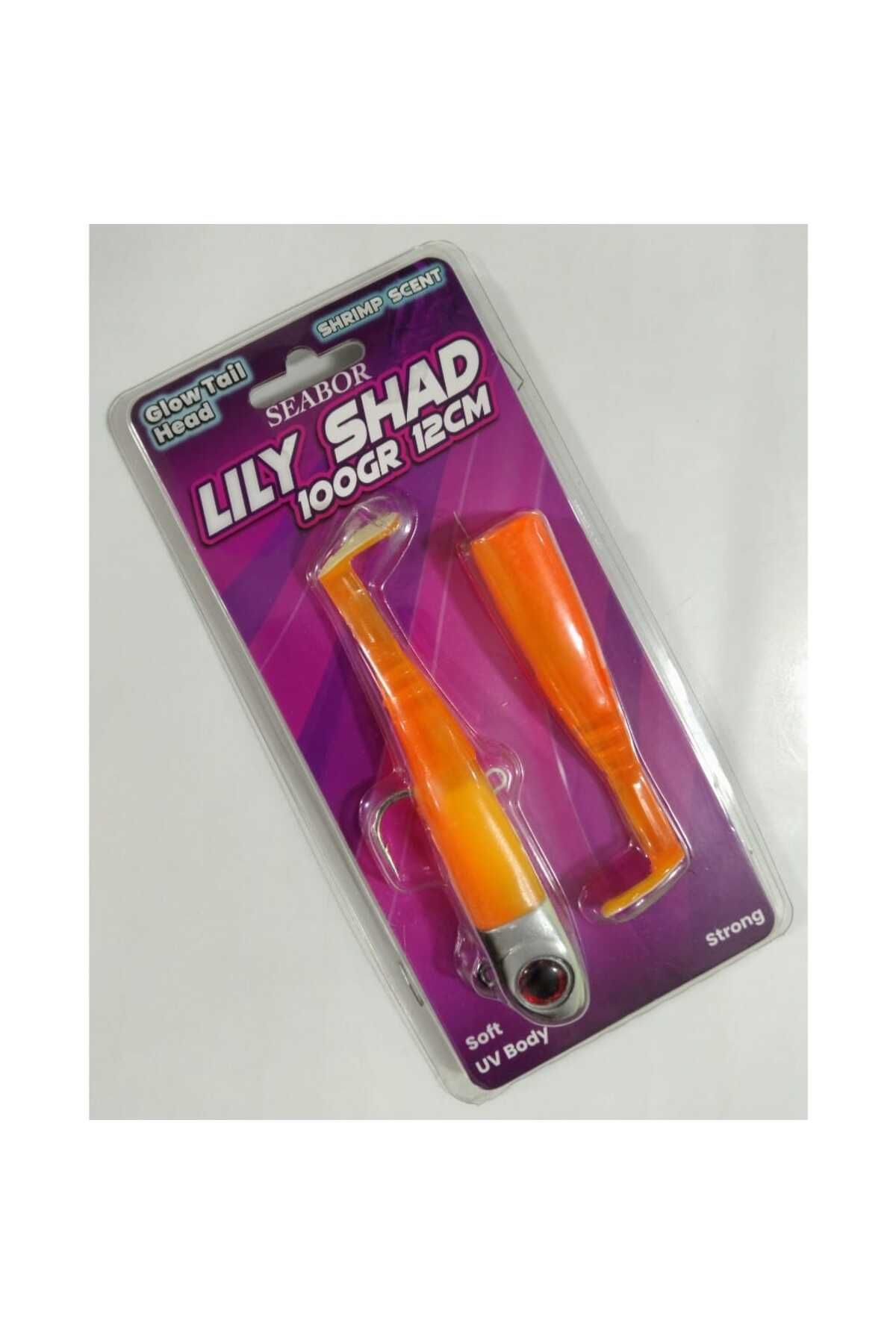 Seabor LILY SHAD 100 GR 2+1 SİLİKON YEM - ORANGE UV