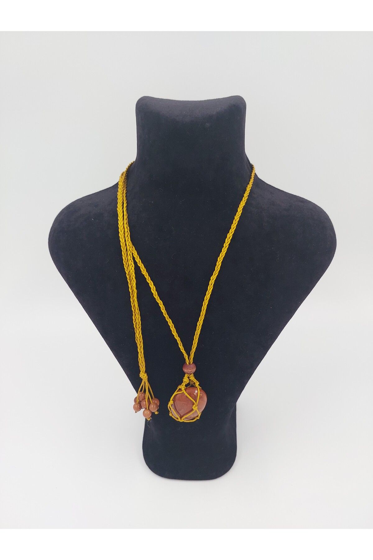 R G Handmade Design Yıldız Taşı Uçlu Oniks Doğal Taş Kolye – Denge ve Işık Enerjisi