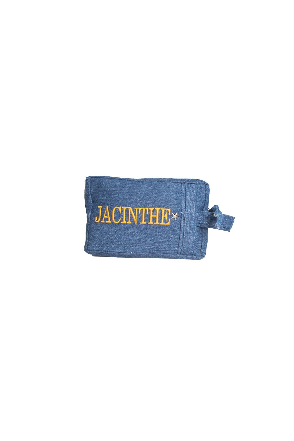 JACINTHE EL ÇANTASI- Denim (kot) kumaştan, fermuarlı unisex el çantası.